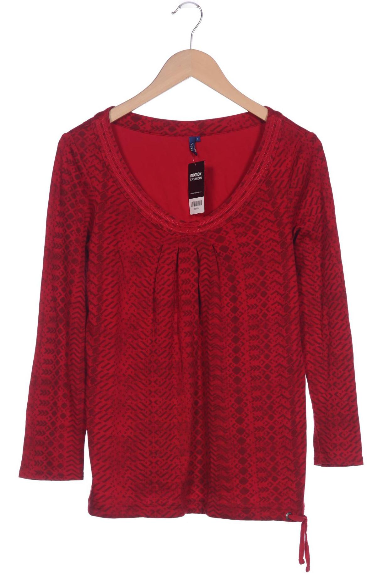 

Cecil Damen Langarmshirt, rot, Gr. 42