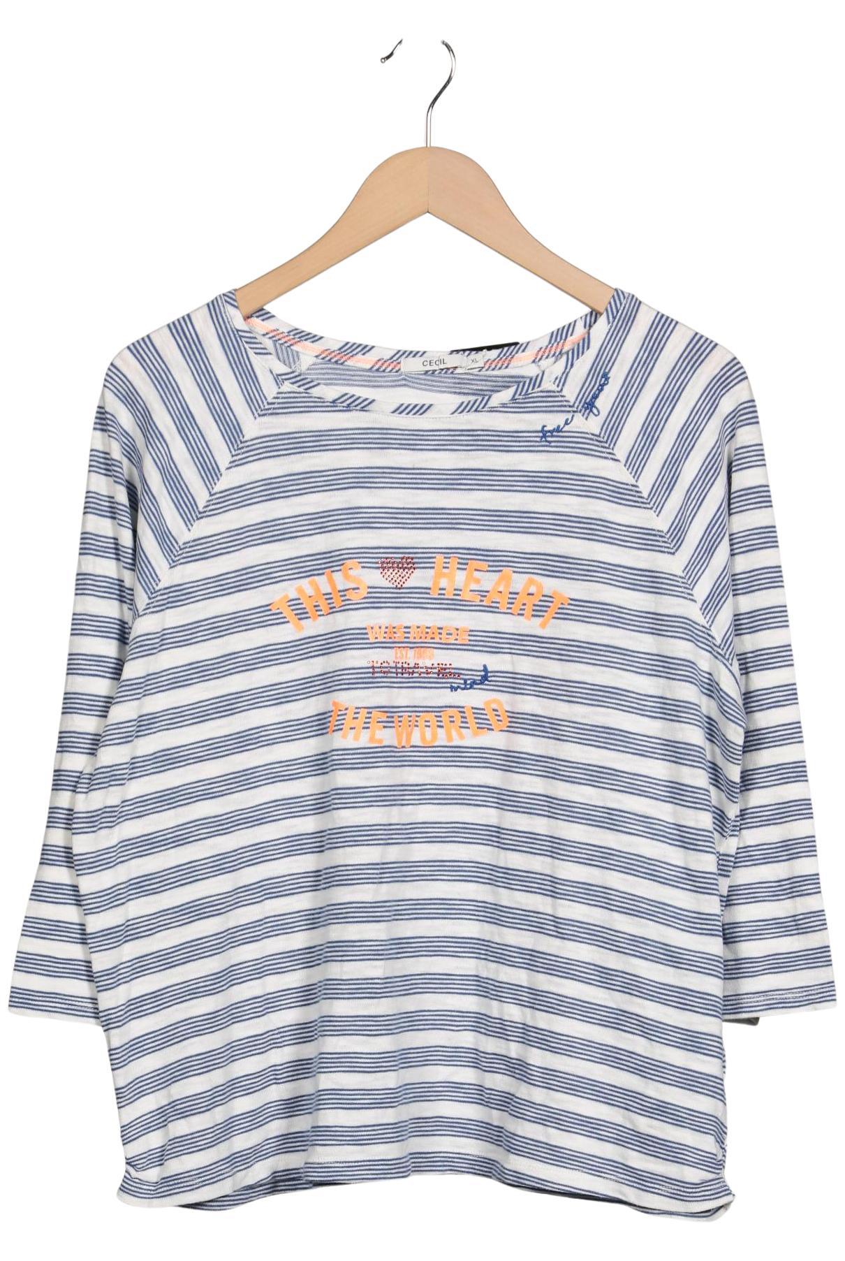 

Cecil Damen Langarmshirt, blau, Gr. 44