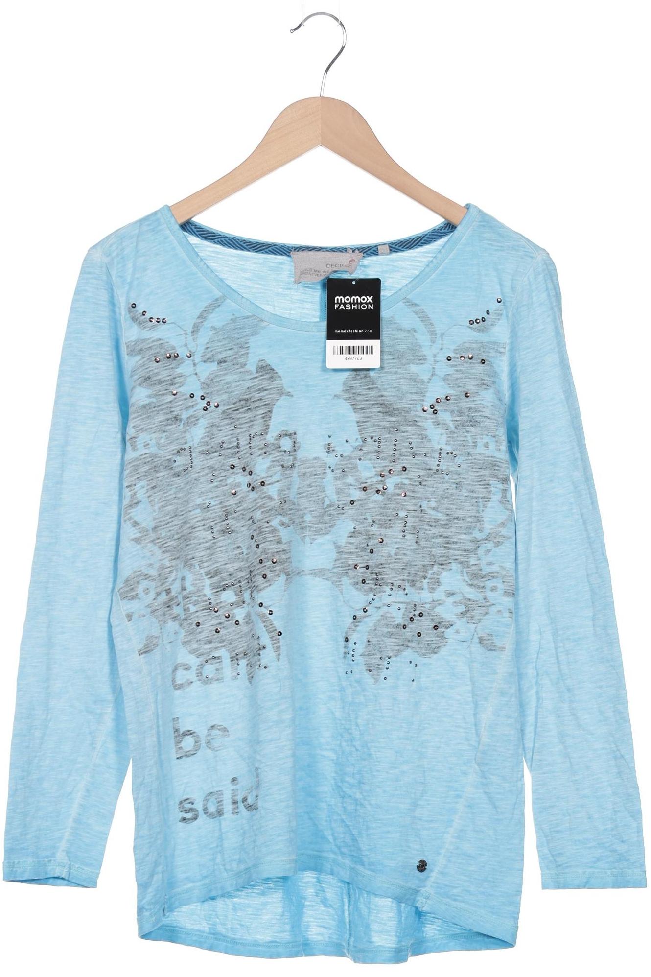 

Cecil Damen Langarmshirt, blau, Gr. 36