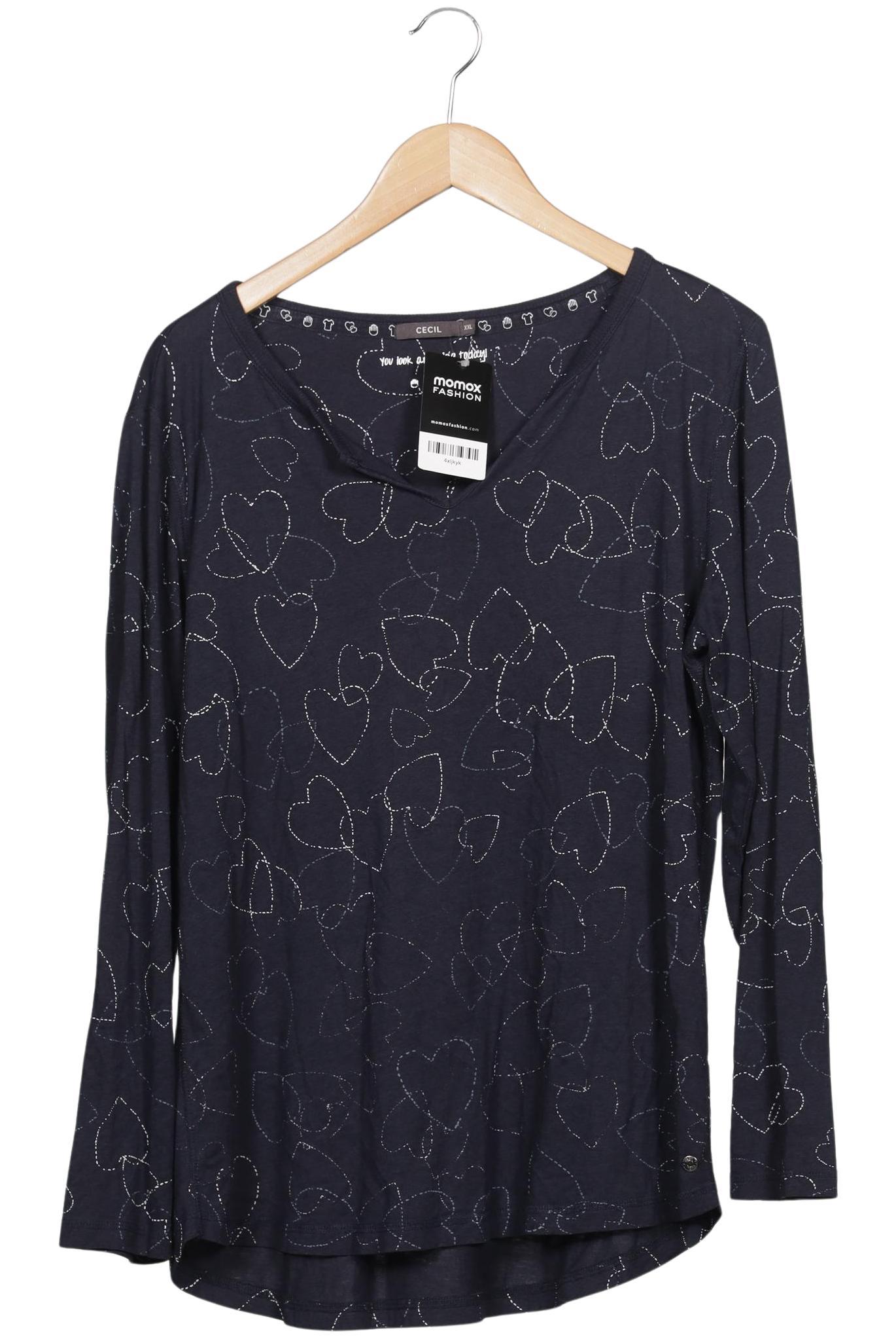 

Cecil Damen Langarmshirt, marineblau, Gr. 46