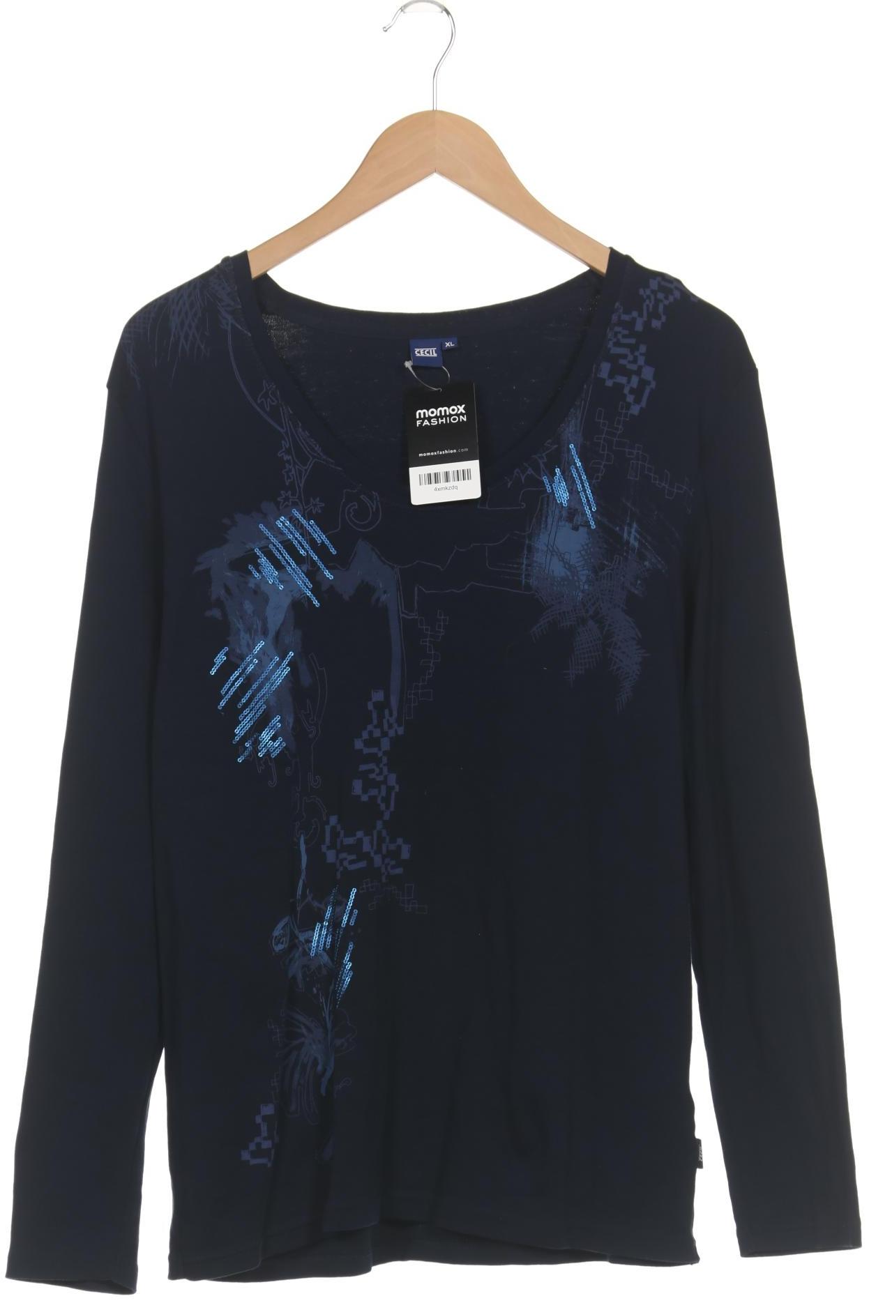 

Cecil Damen Langarmshirt, marineblau, Gr. 44