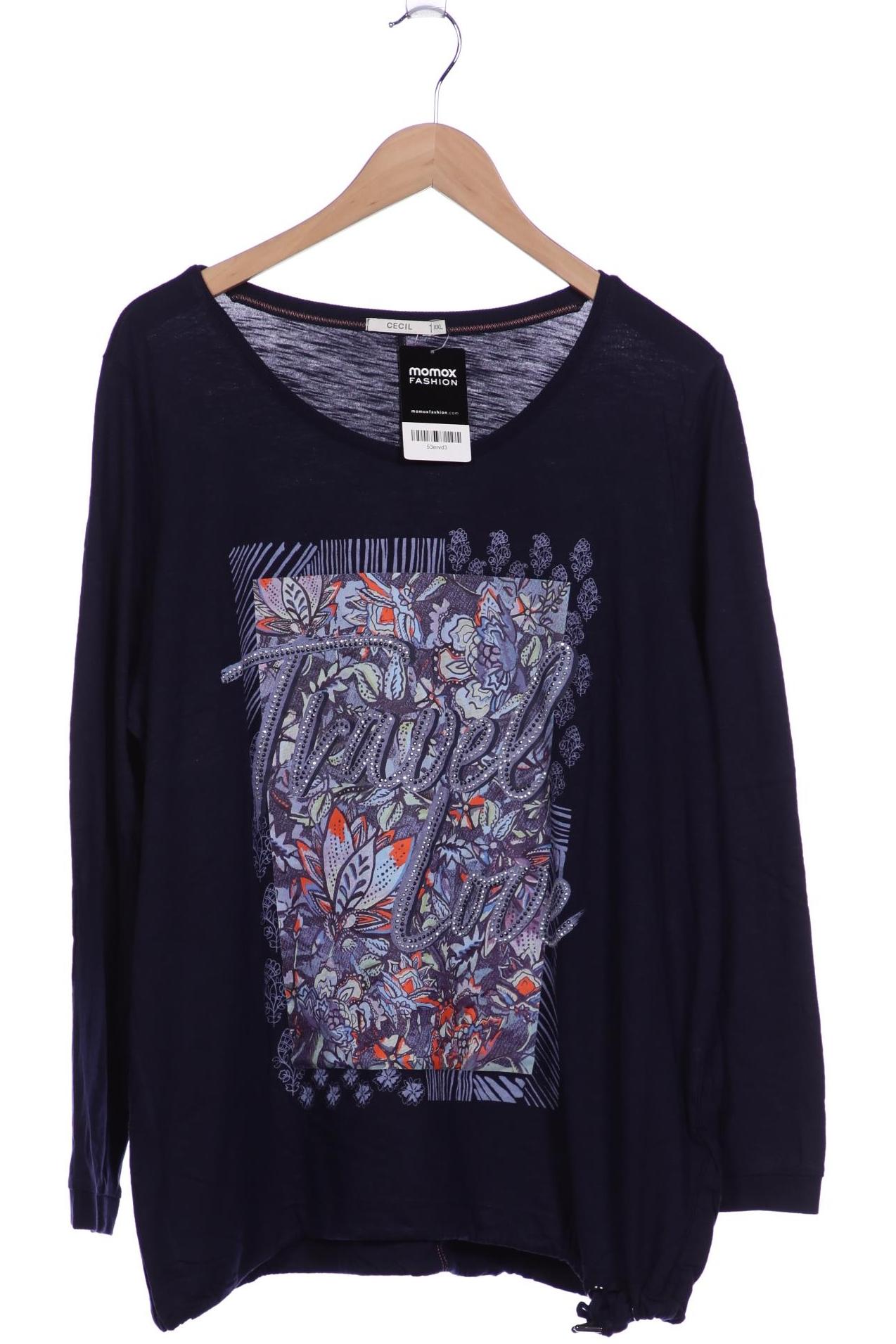 

Cecil Damen Langarmshirt, marineblau, Gr. 46