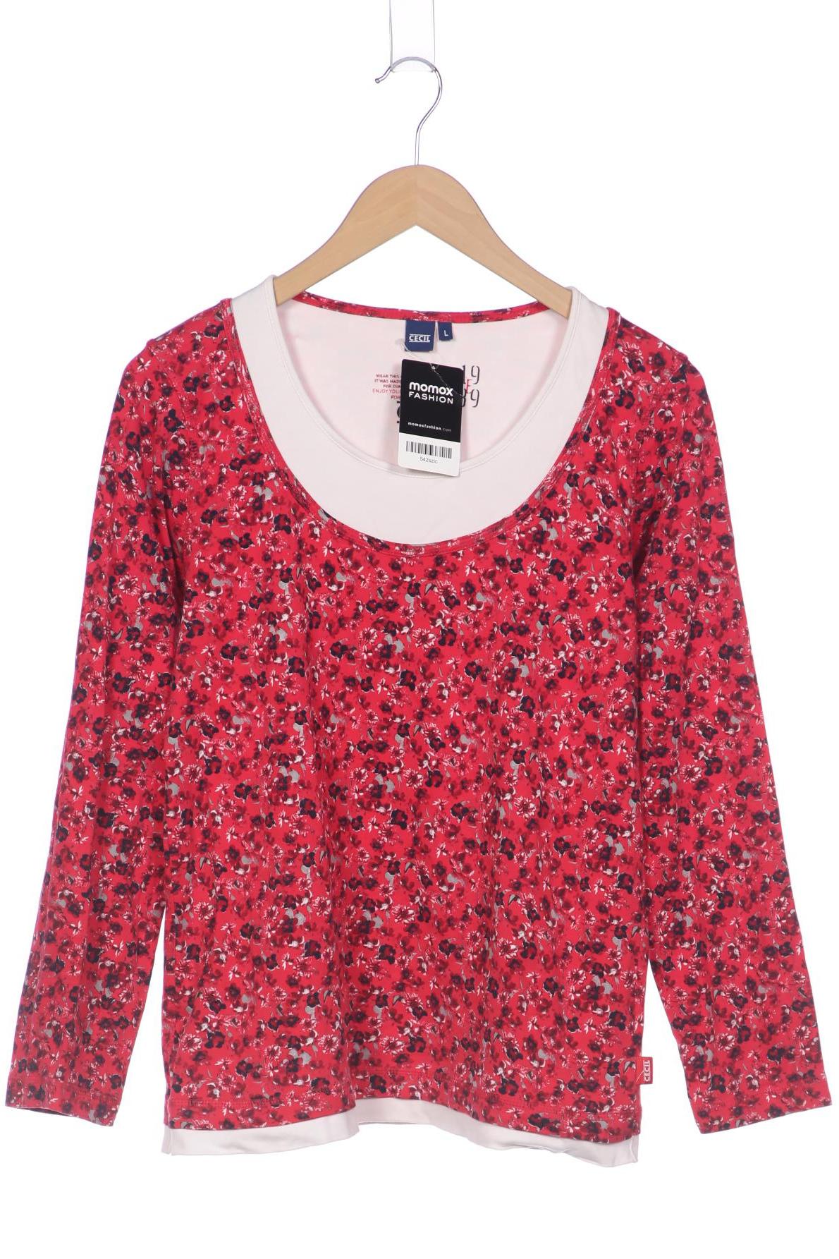 

Cecil Damen Langarmshirt, pink, Gr. 42