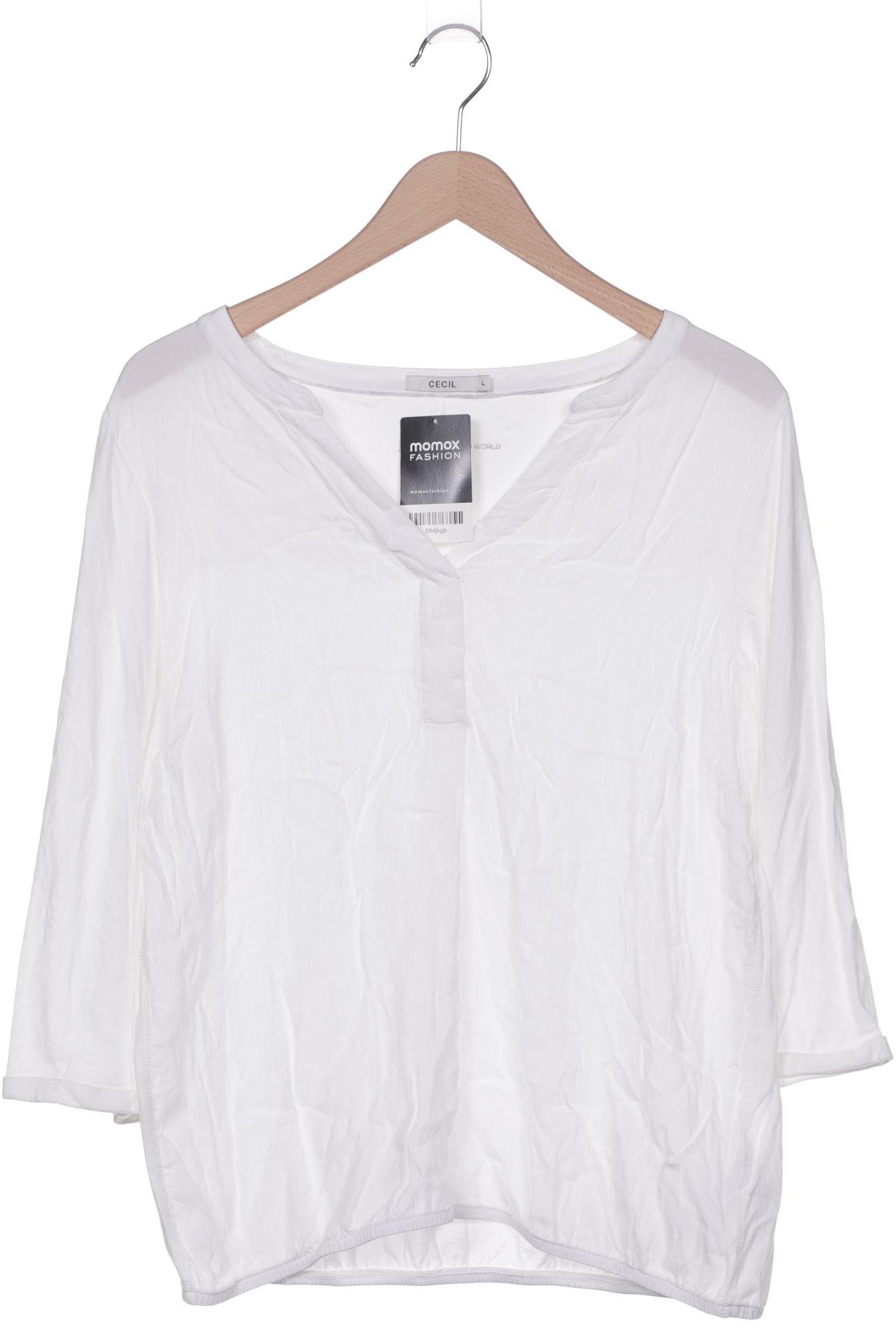 

Cecil Damen Langarmshirt, weiß, Gr. 42