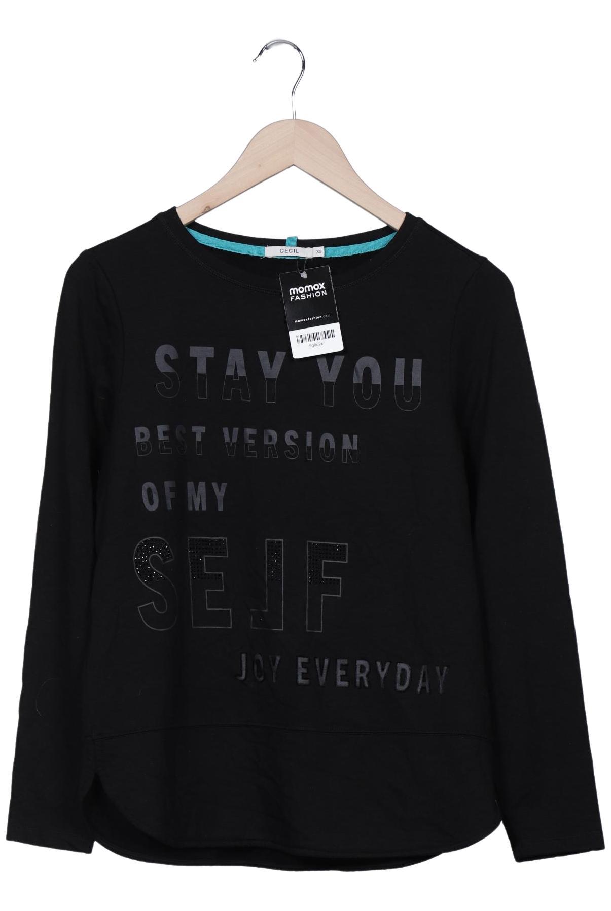 

Cecil Damen Langarmshirt, schwarz, Gr. 34