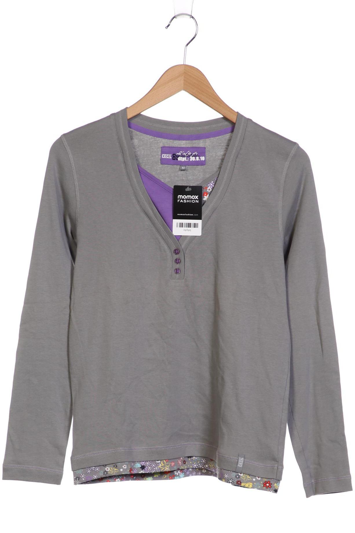 

Cecil Damen Langarmshirt, grau, Gr. 38