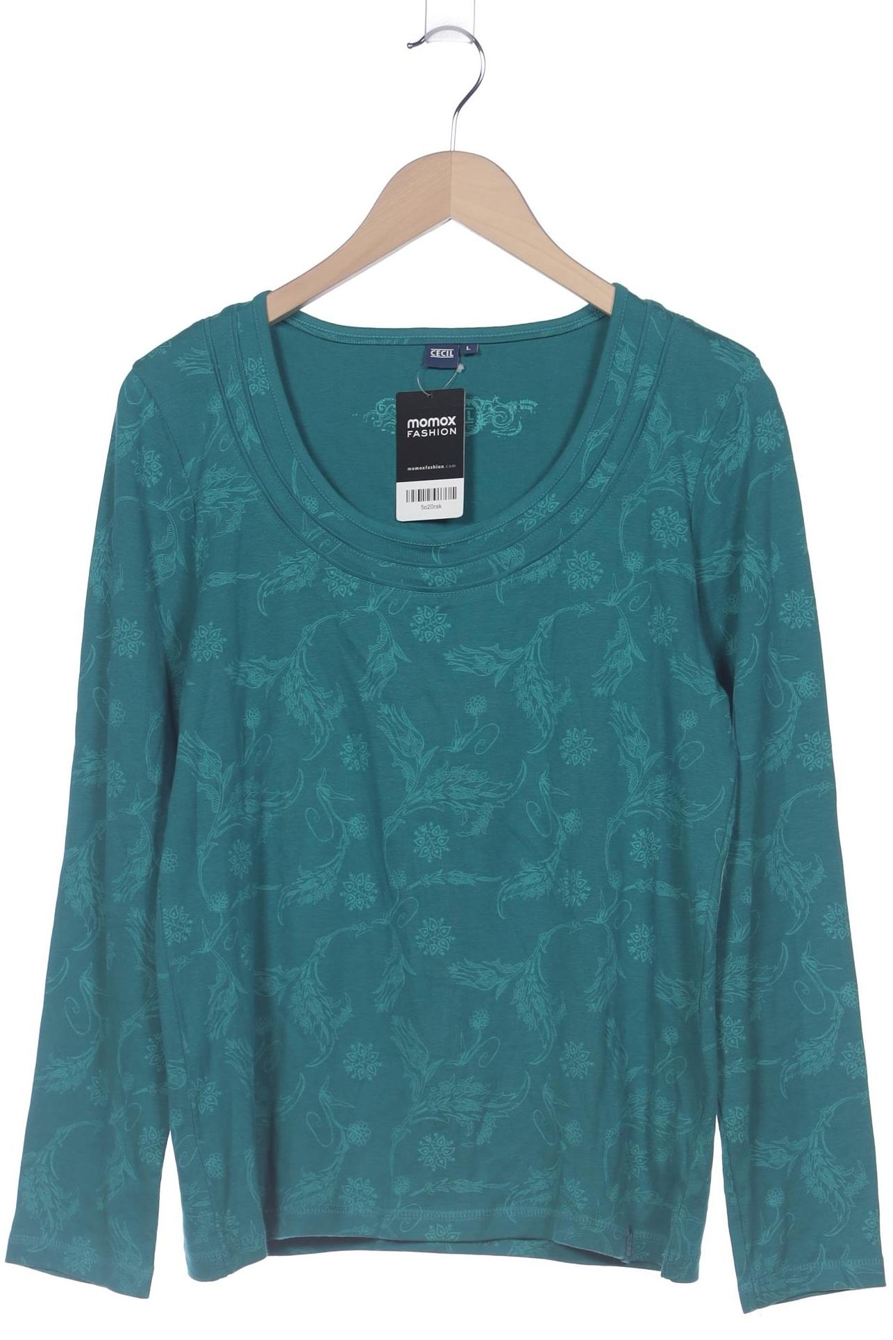 

Cecil Damen Langarmshirt, türkis, Gr. 42