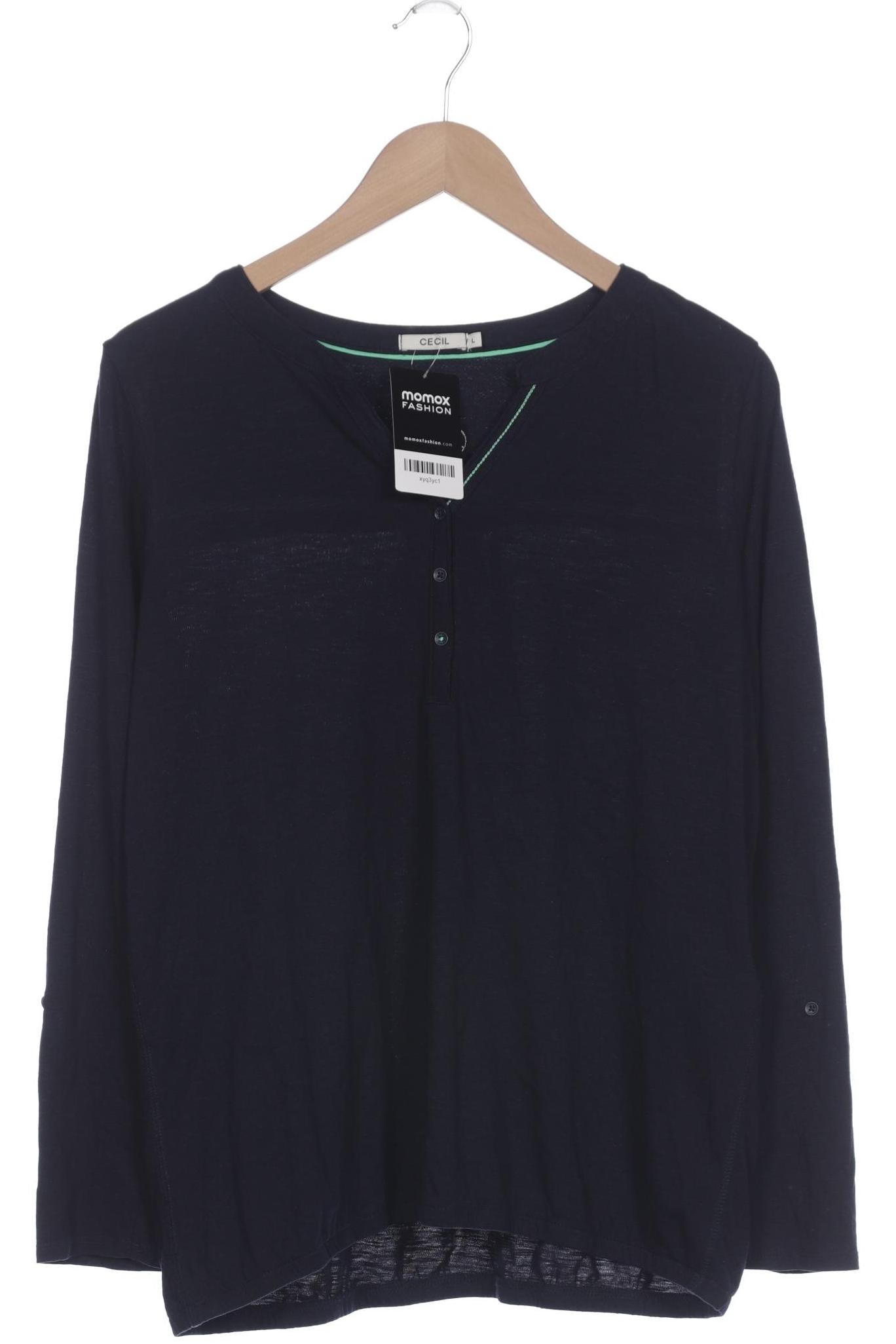 

Cecil Damen Langarmshirt, marineblau, Gr. 42