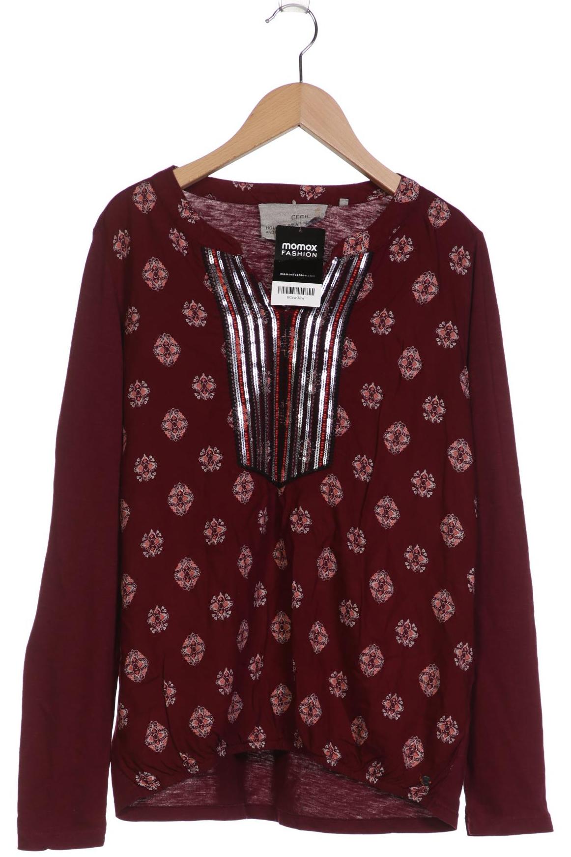 

Cecil Damen Langarmshirt, bordeaux, Gr. 36