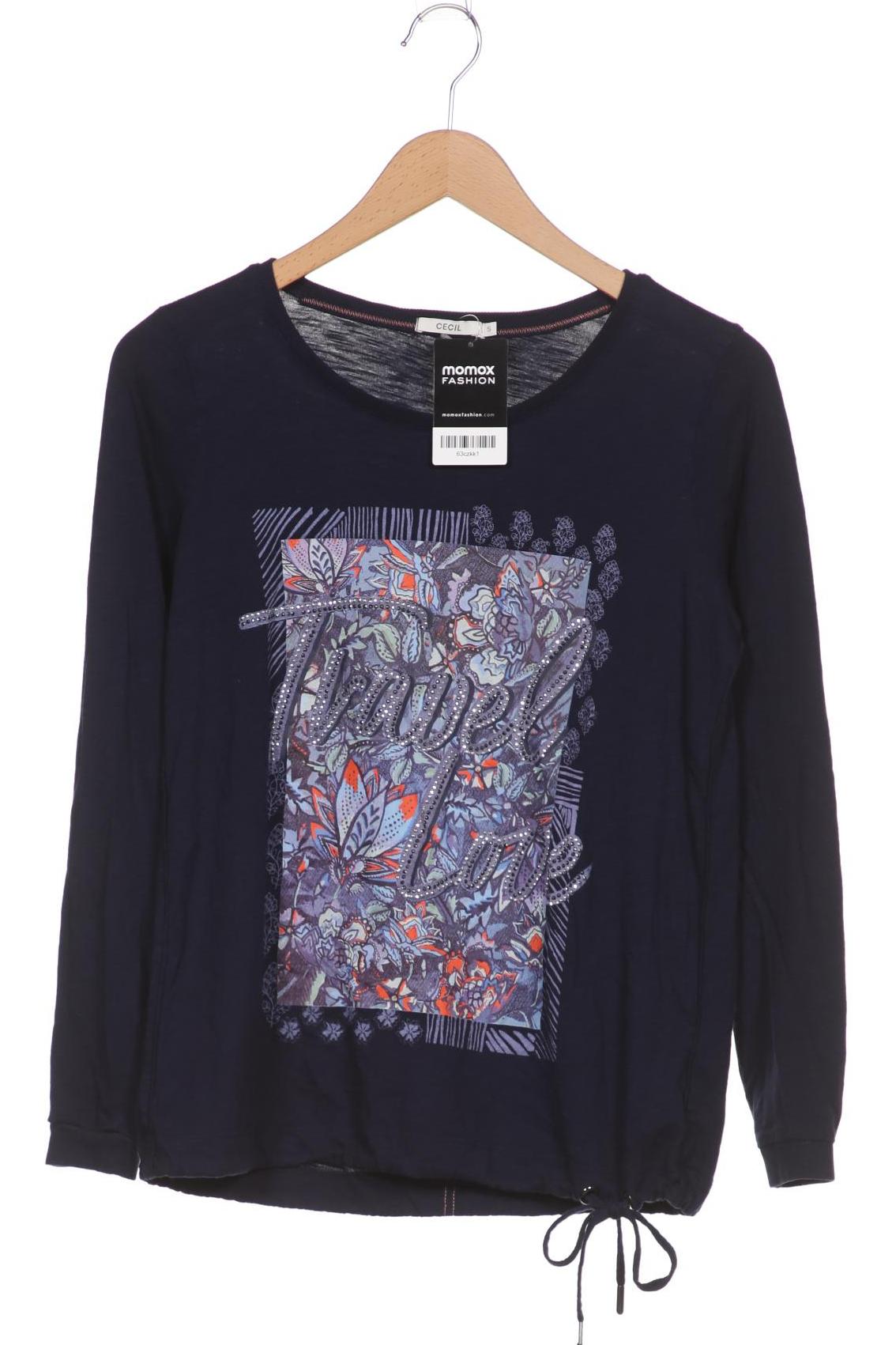 

Cecil Damen Langarmshirt, marineblau, Gr. 36