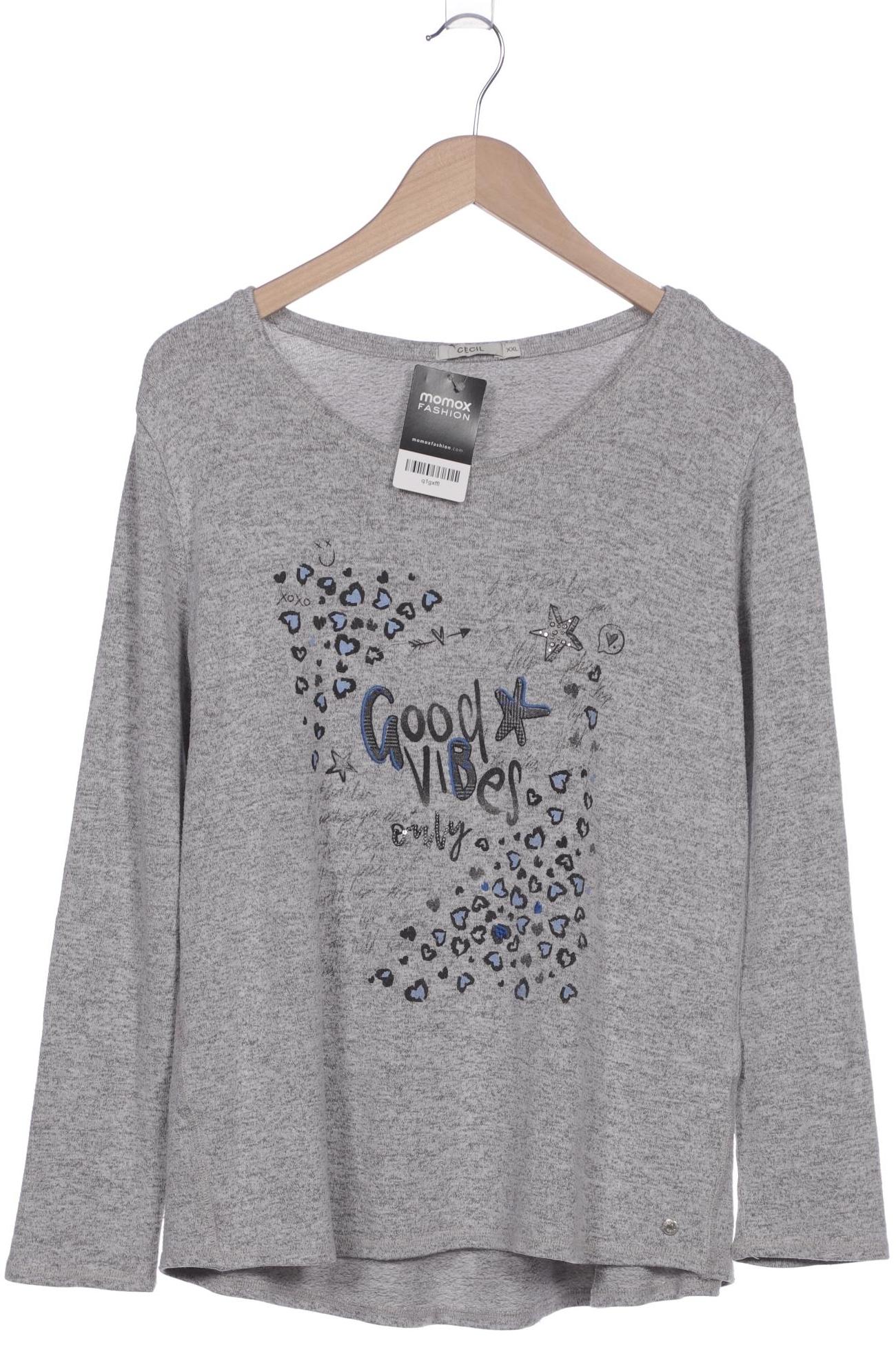 

Cecil Damen Langarmshirt, grau, Gr. 46