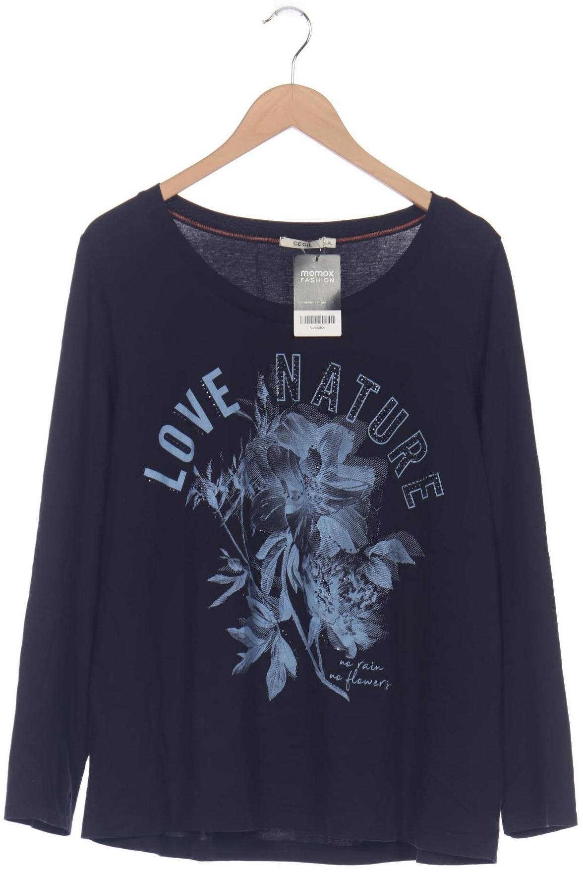 

Cecil Damen Langarmshirt, marineblau, Gr. 44