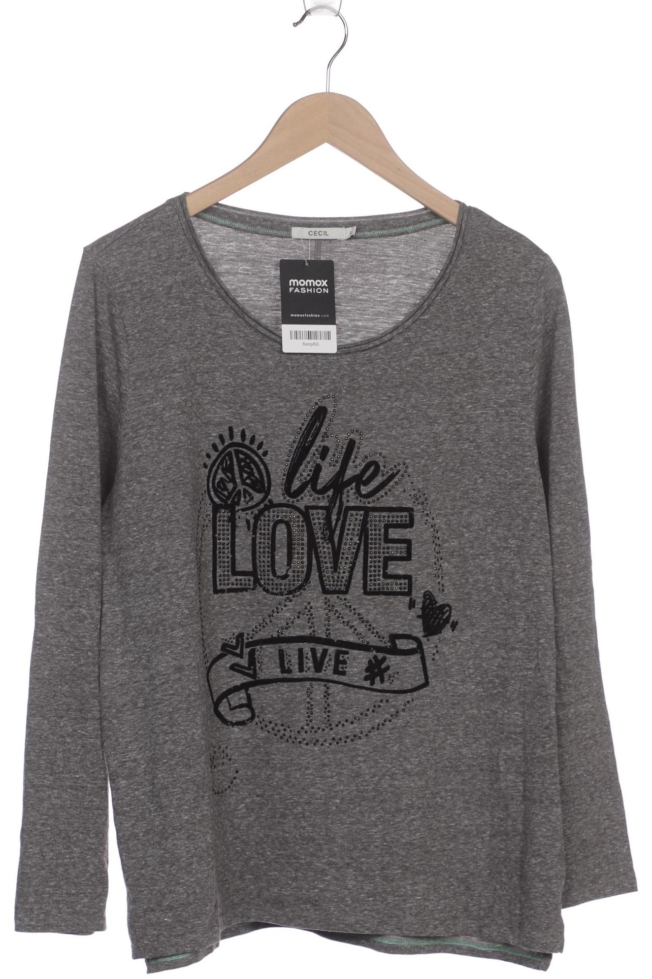 

Cecil Damen Langarmshirt, grau, Gr. 42