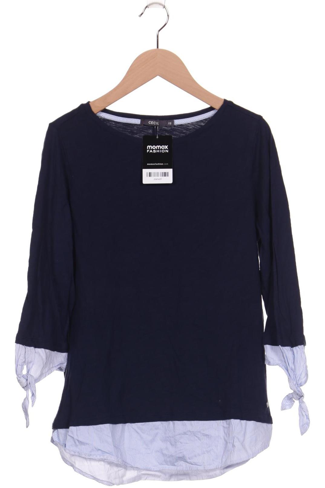 

Cecil Damen Langarmshirt, marineblau, Gr. 34
