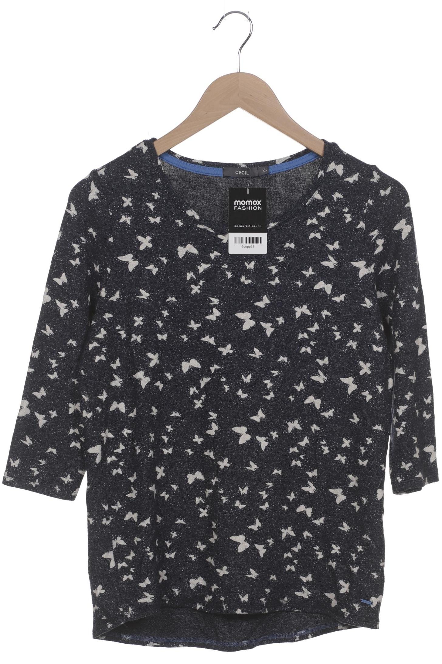 

Cecil Damen Langarmshirt, marineblau, Gr. 34