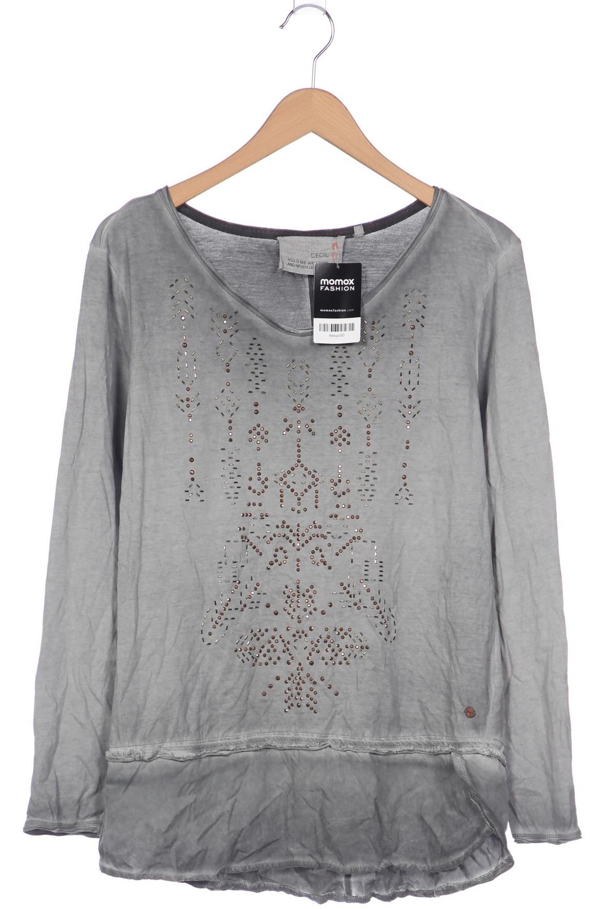 

Cecil Damen Langarmshirt, grau, Gr. 42