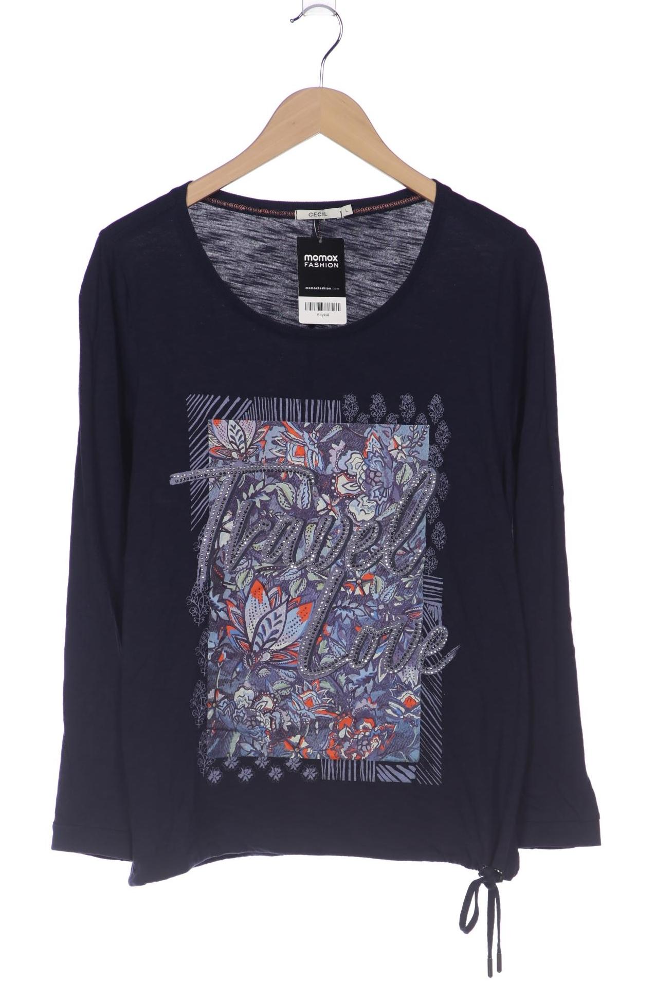 

Cecil Damen Langarmshirt, marineblau, Gr. 42