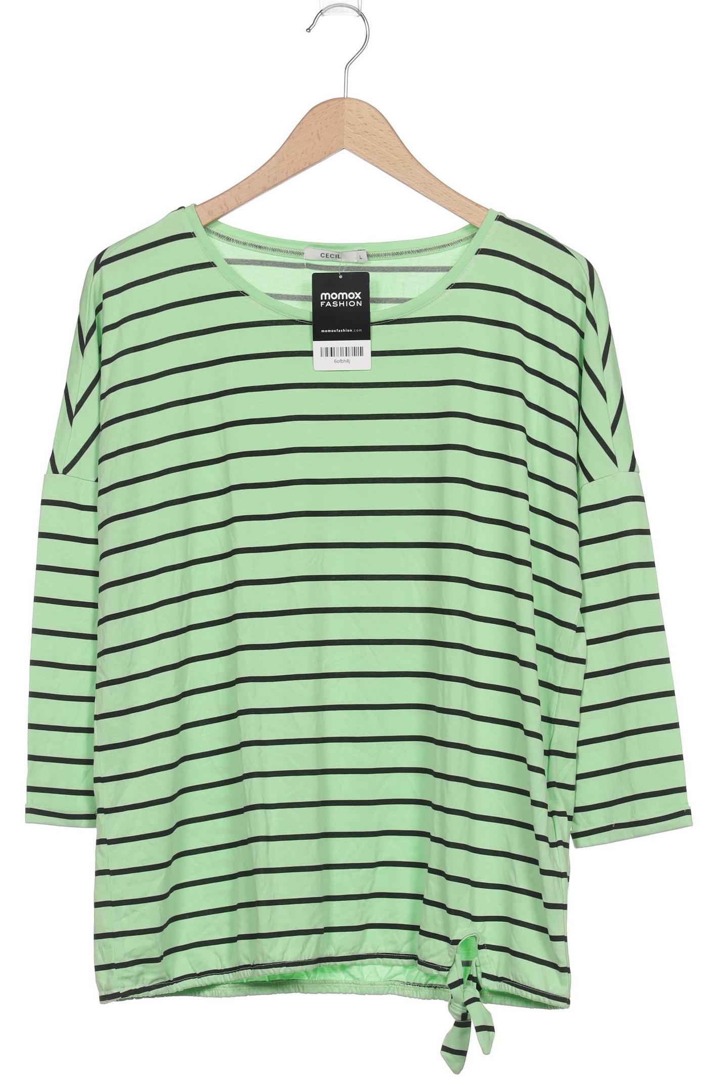 

Cecil Damen Langarmshirt, hellgrün, Gr. 42