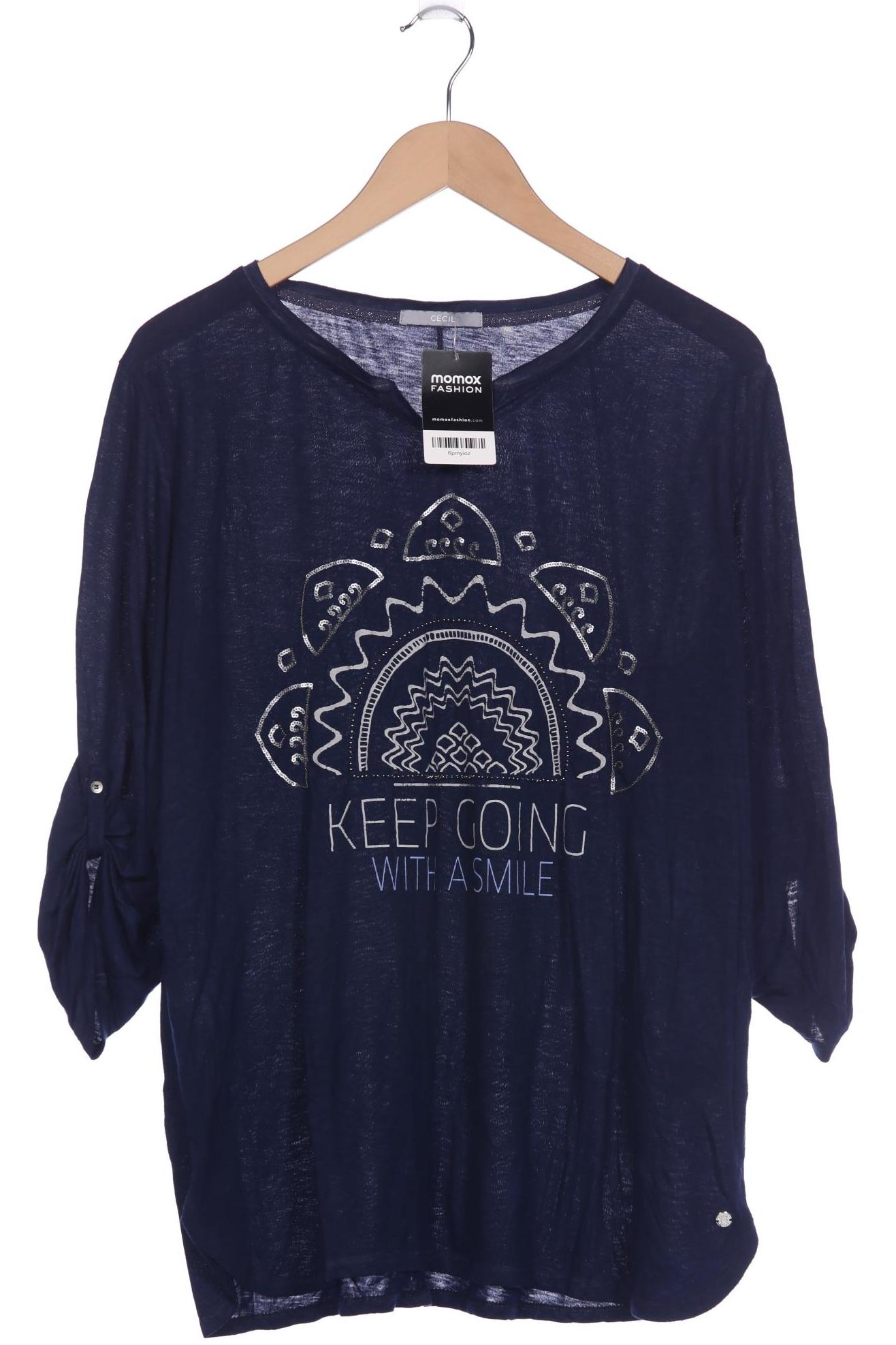 

Cecil Damen Langarmshirt, marineblau, Gr. 46