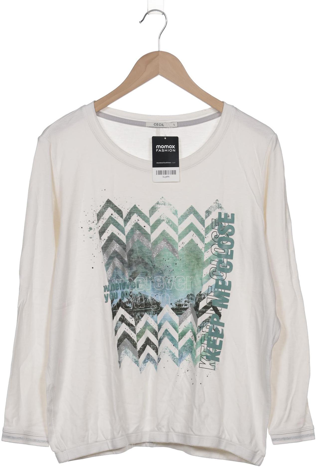 

Cecil Damen Langarmshirt, cremeweiß, Gr. 42