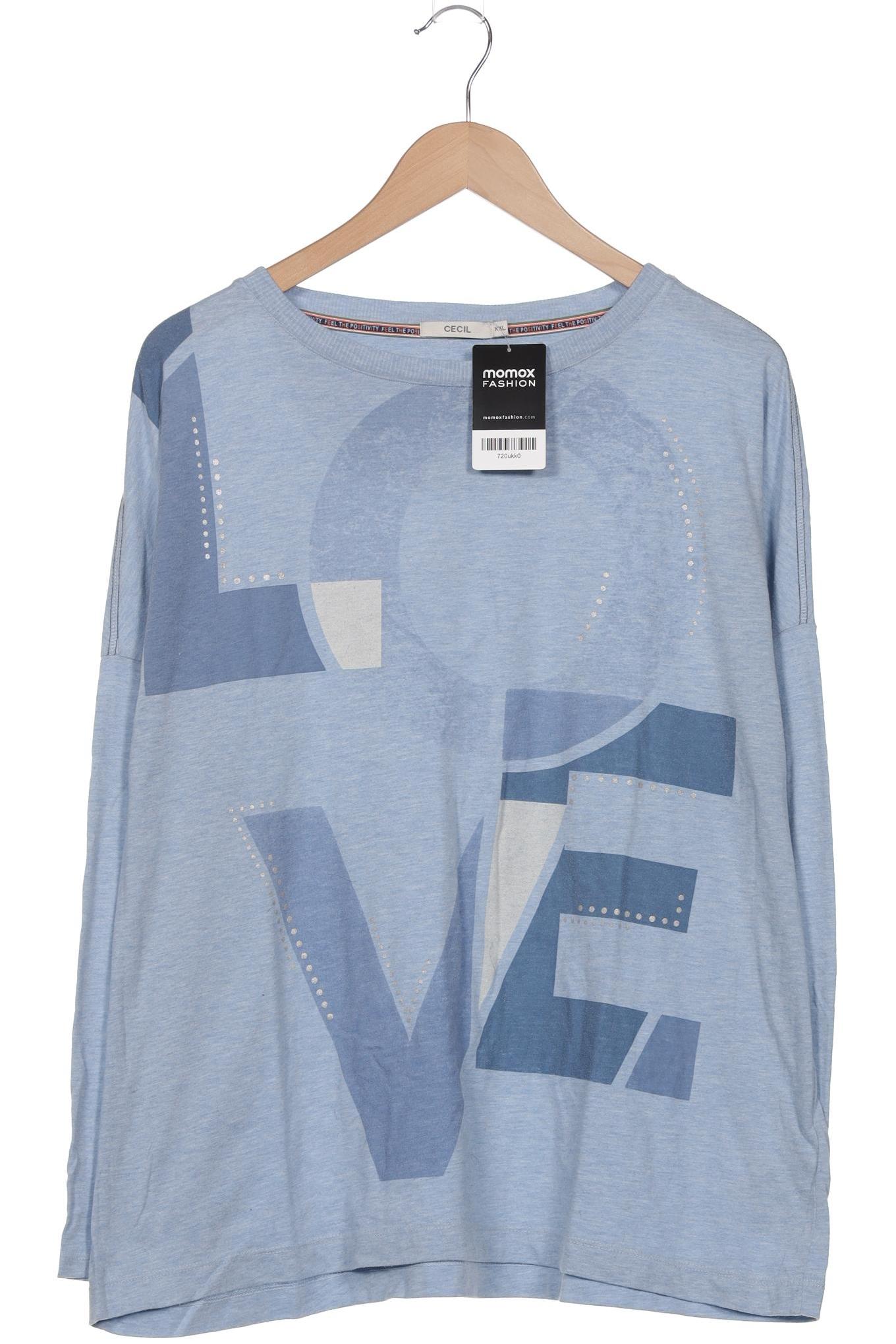 

Cecil Damen Langarmshirt, hellblau, Gr. 46