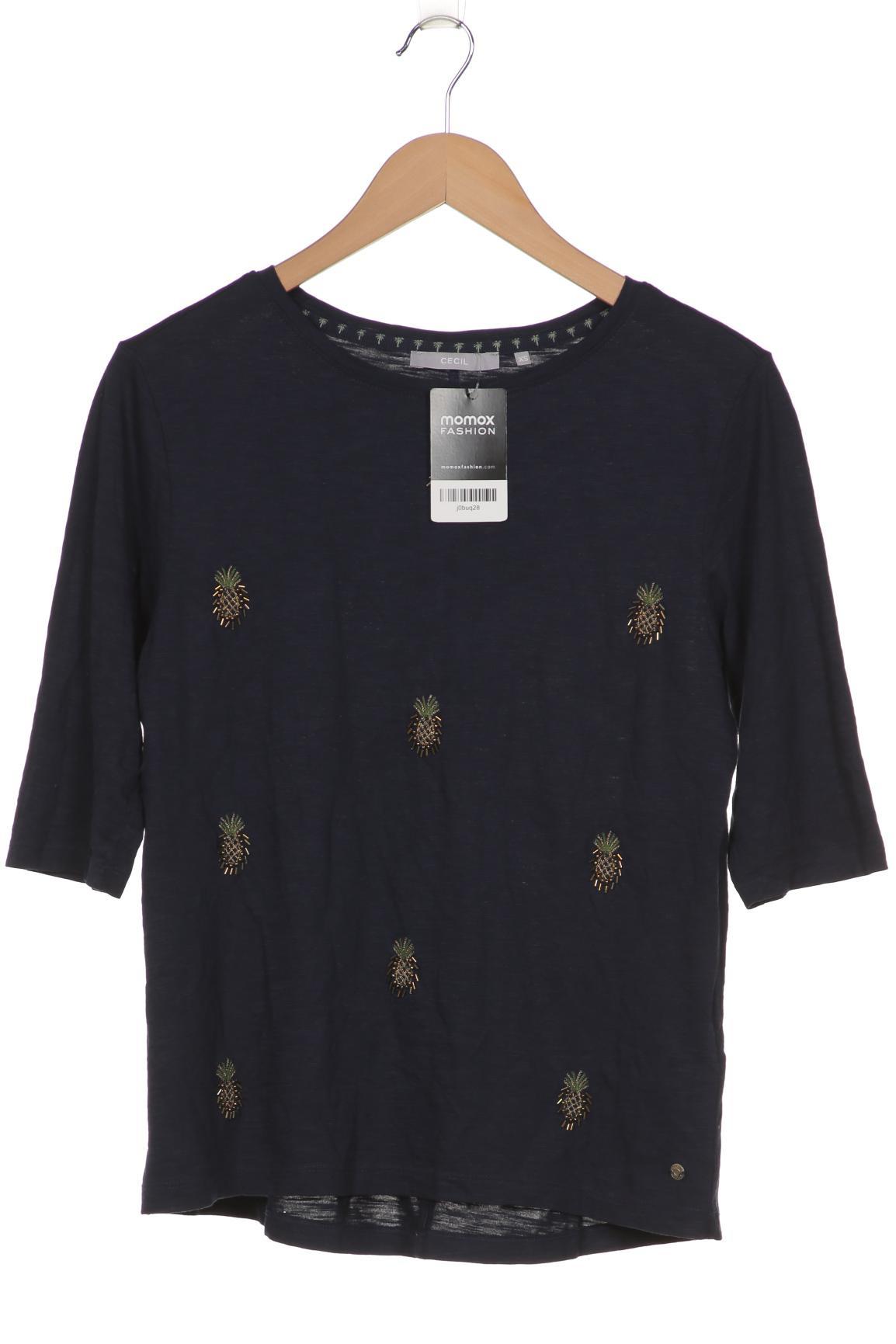 

Cecil Damen Langarmshirt, marineblau, Gr. 34