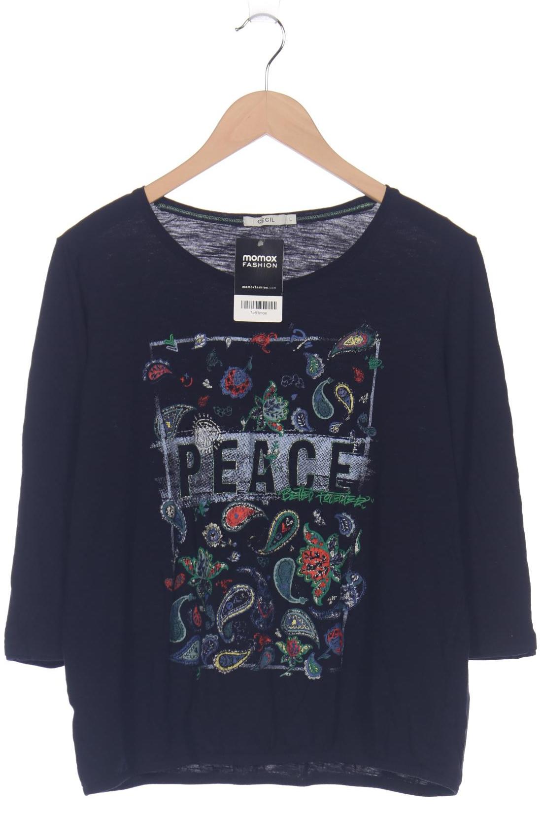

Cecil Damen Langarmshirt, marineblau, Gr. 42
