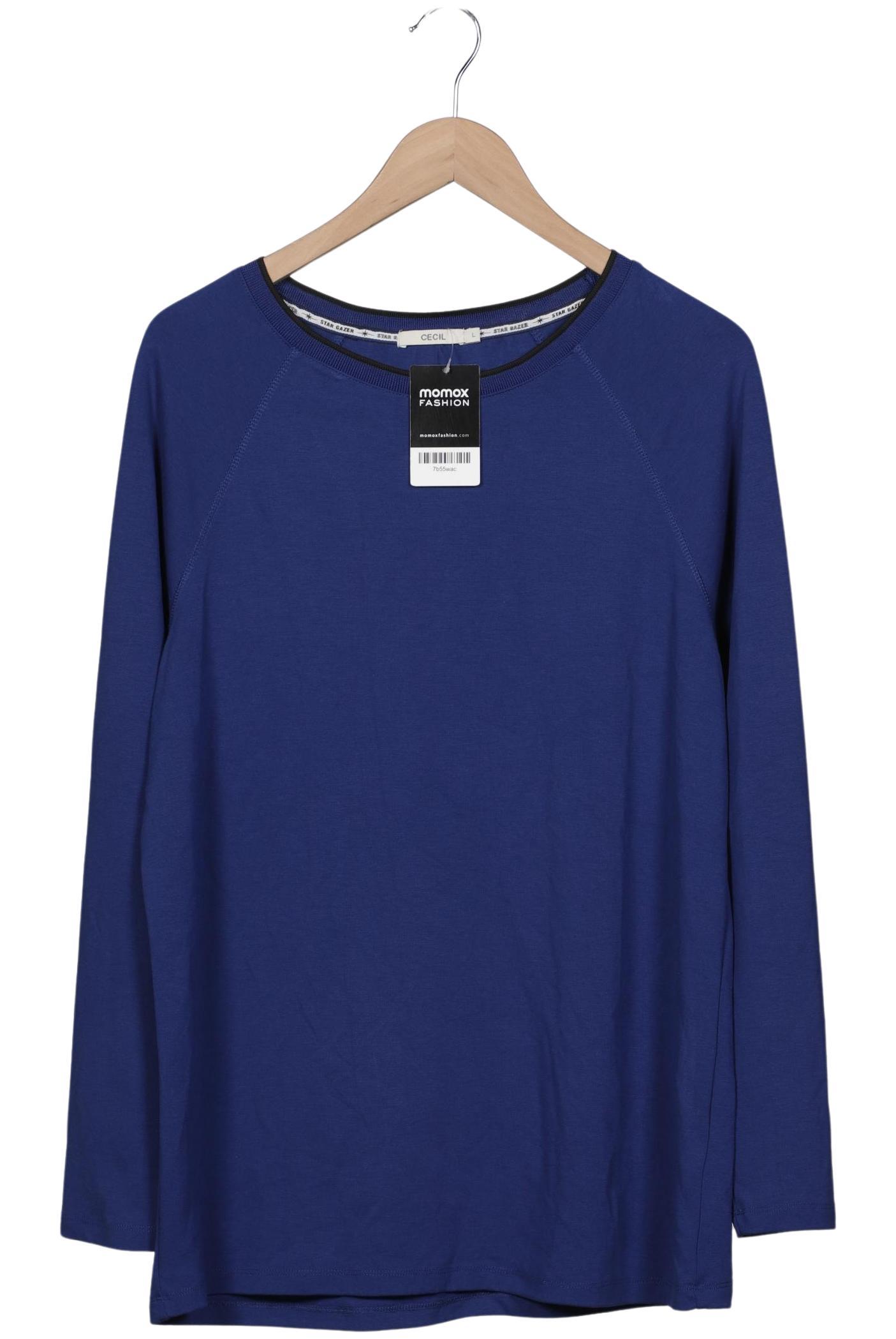

Cecil Damen Langarmshirt, blau, Gr. 42