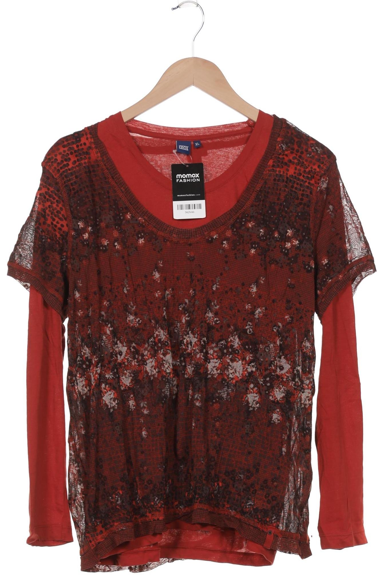 

Cecil Damen Langarmshirt, rot, Gr. 44