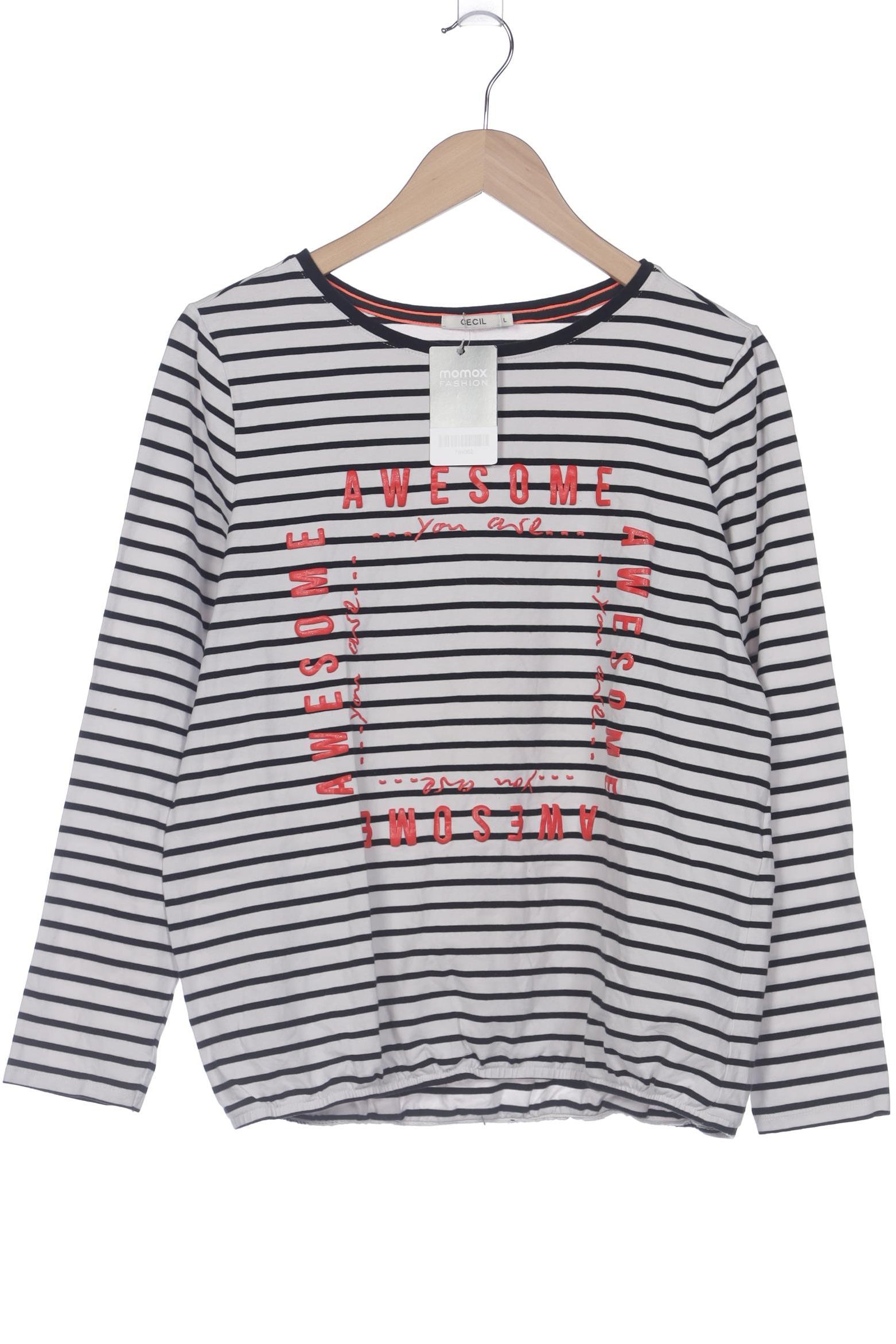 

Cecil Damen Langarmshirt, weiß, Gr. 42