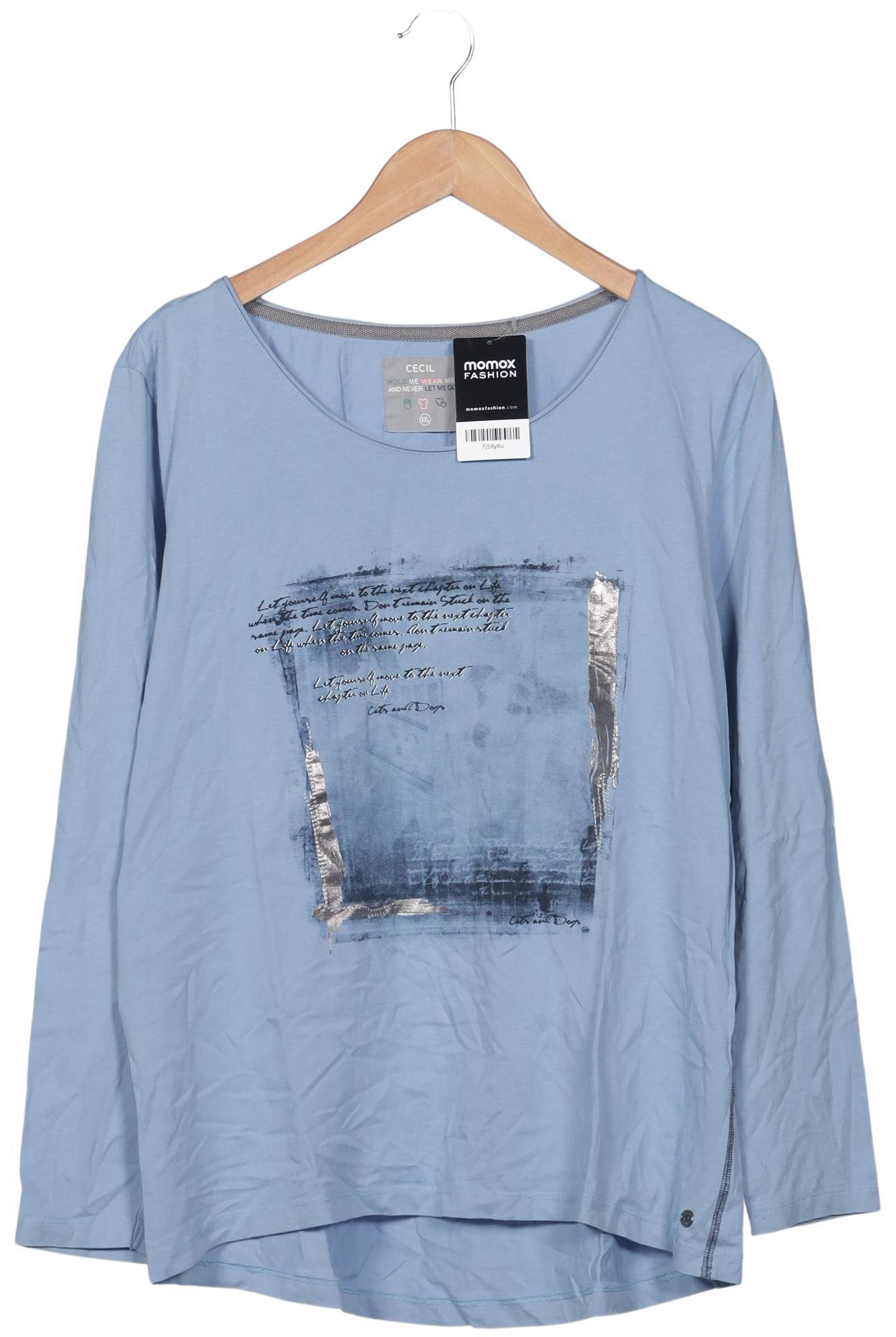 

Cecil Damen Langarmshirt, hellblau, Gr. 46