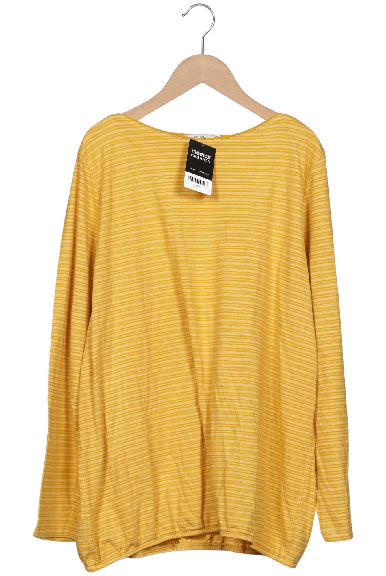 

Cecil Damen Langarmshirt, gelb, Gr. 46