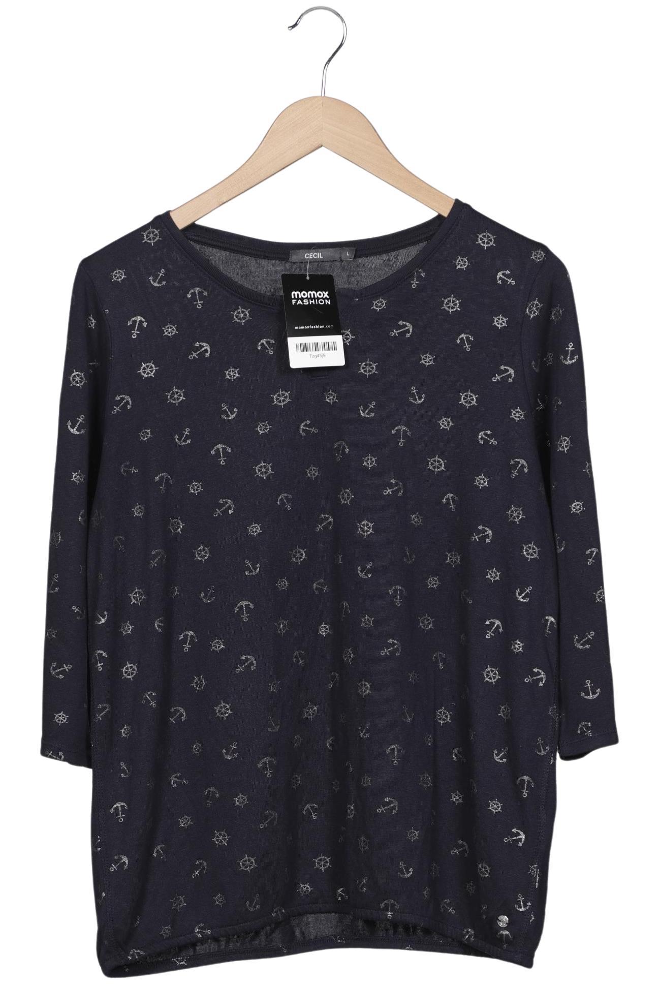 

Cecil Damen Langarmshirt, marineblau, Gr. 42