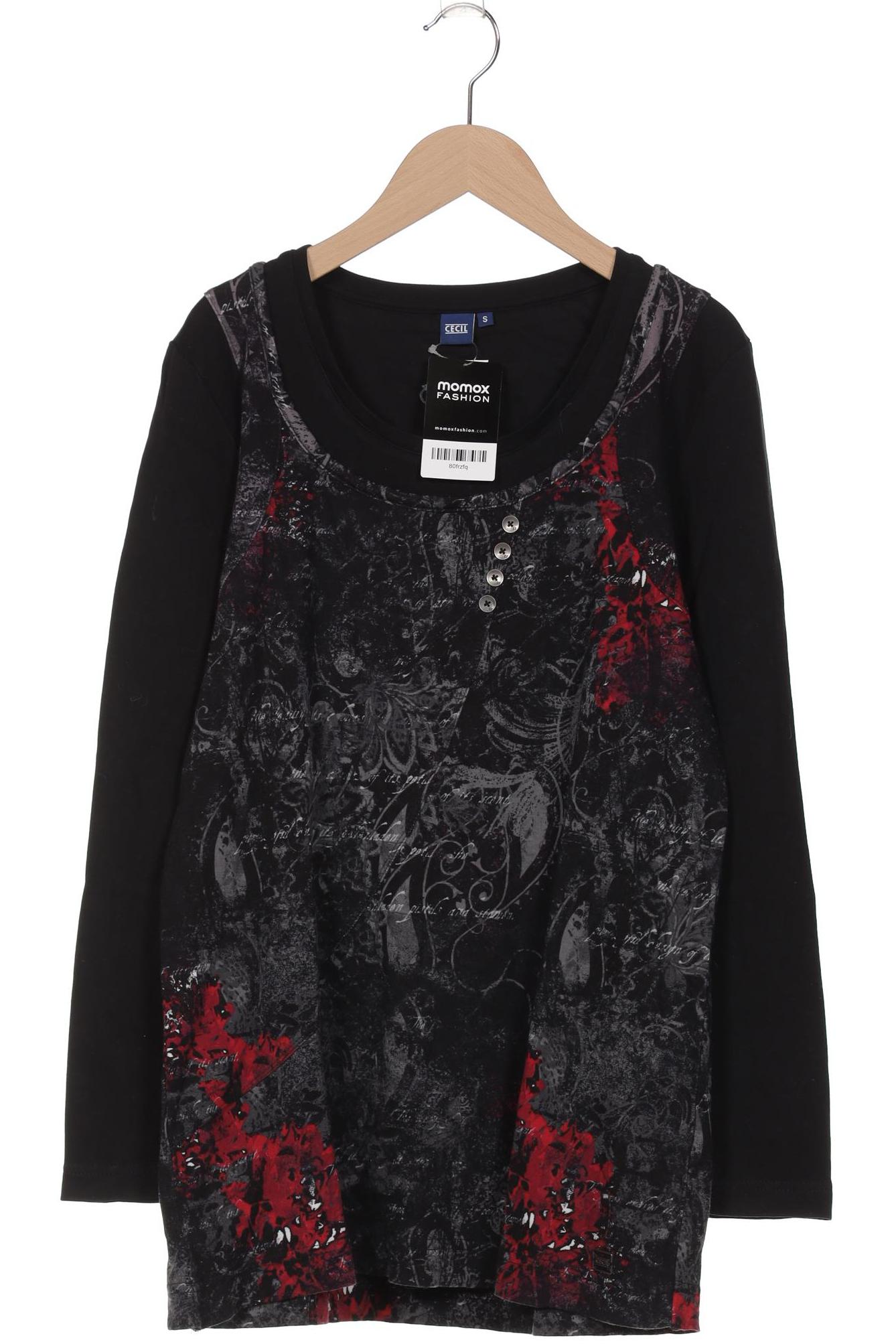 

Cecil Damen Langarmshirt, schwarz, Gr. 36