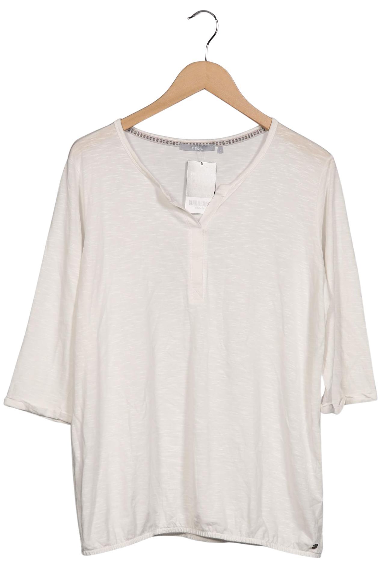 

Cecil Damen Langarmshirt, cremeweiß, Gr. 42