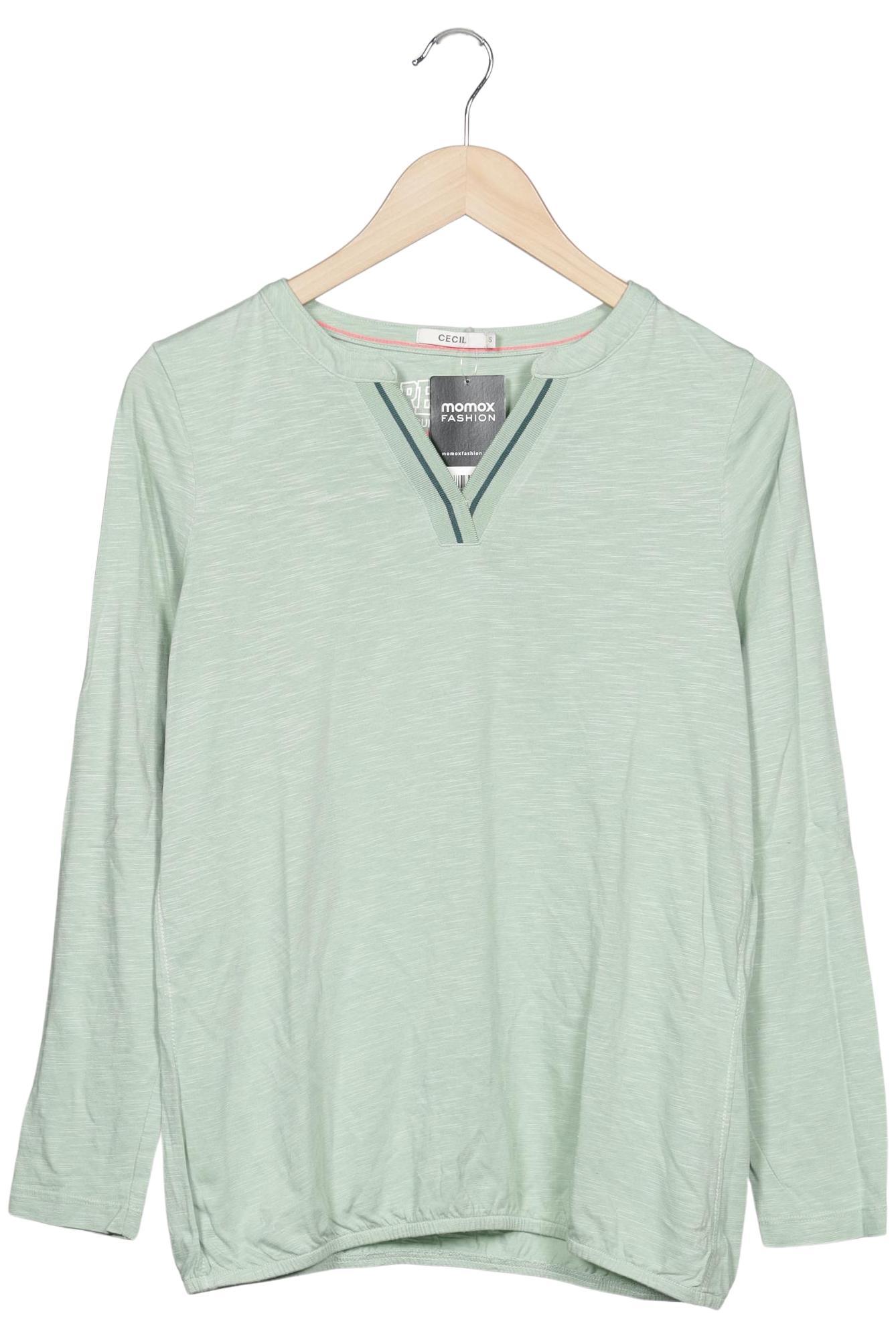 

Cecil Damen Langarmshirt, hellgrün, Gr. 34