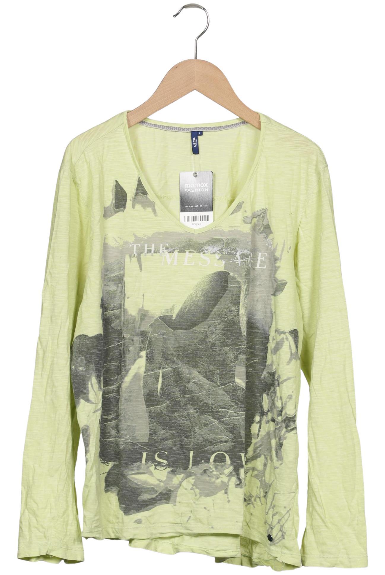

Cecil Damen Langarmshirt, hellgrün, Gr. 42