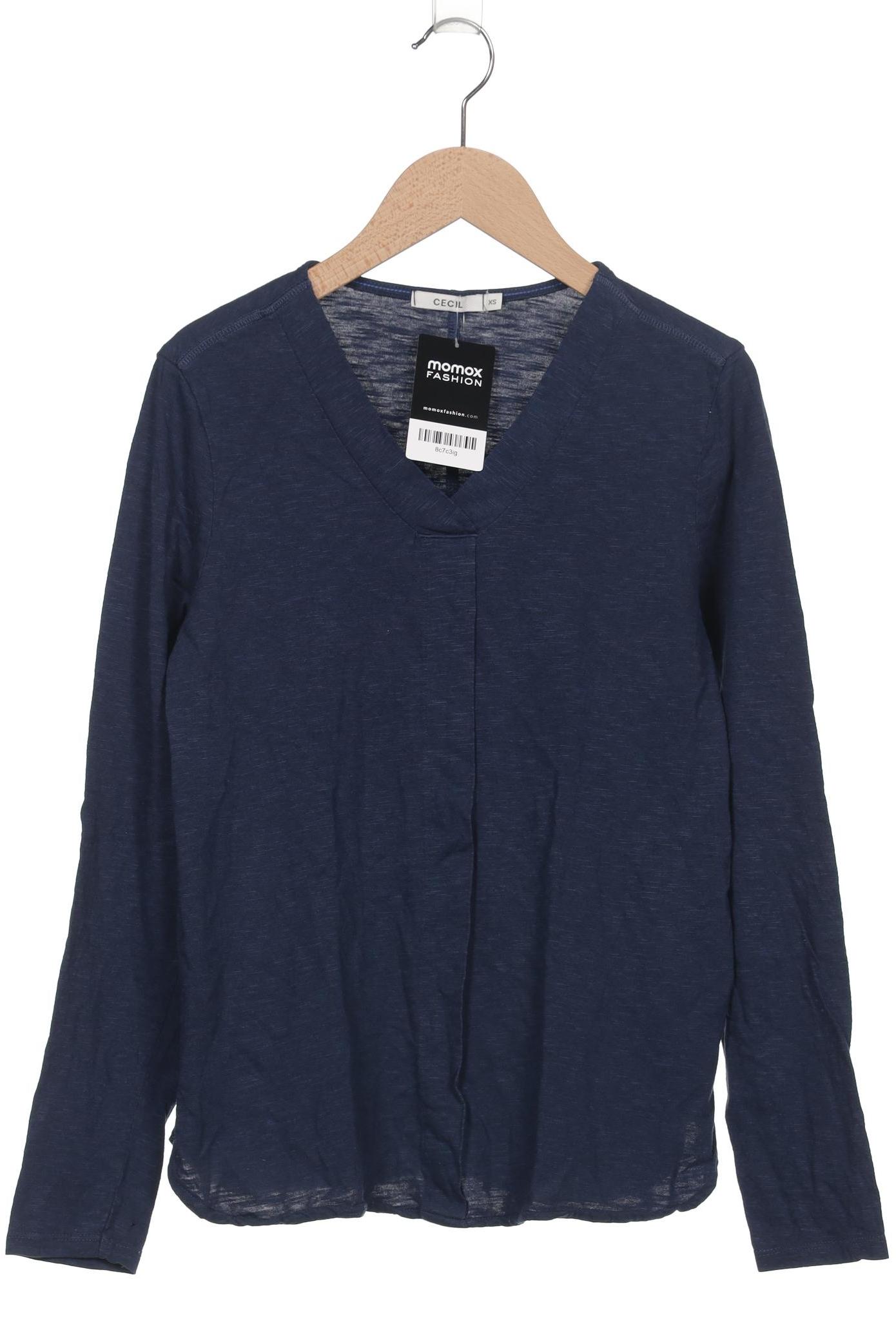 

Cecil Damen Langarmshirt, marineblau, Gr. 34