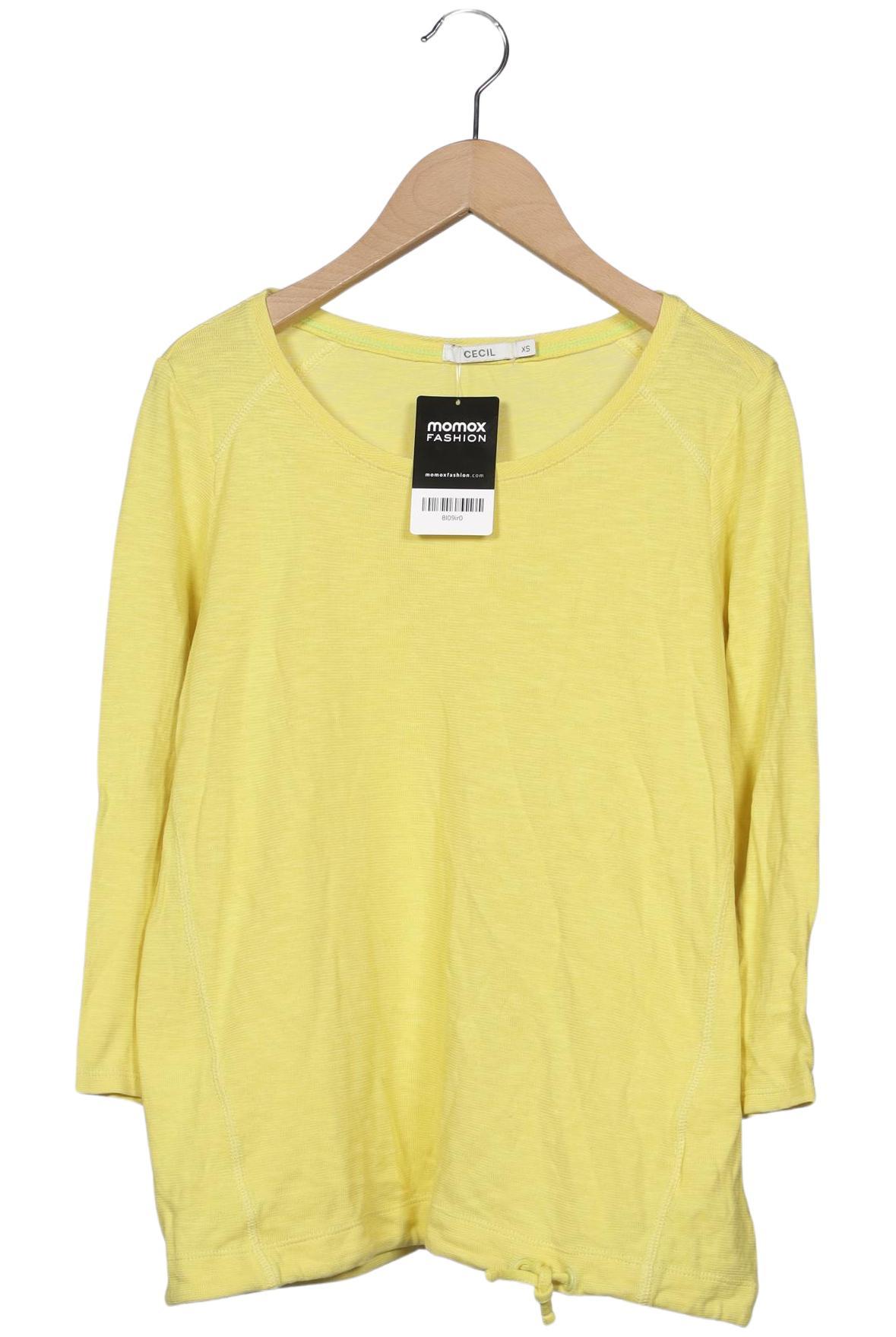 

Cecil Damen Langarmshirt, gelb, Gr. 34