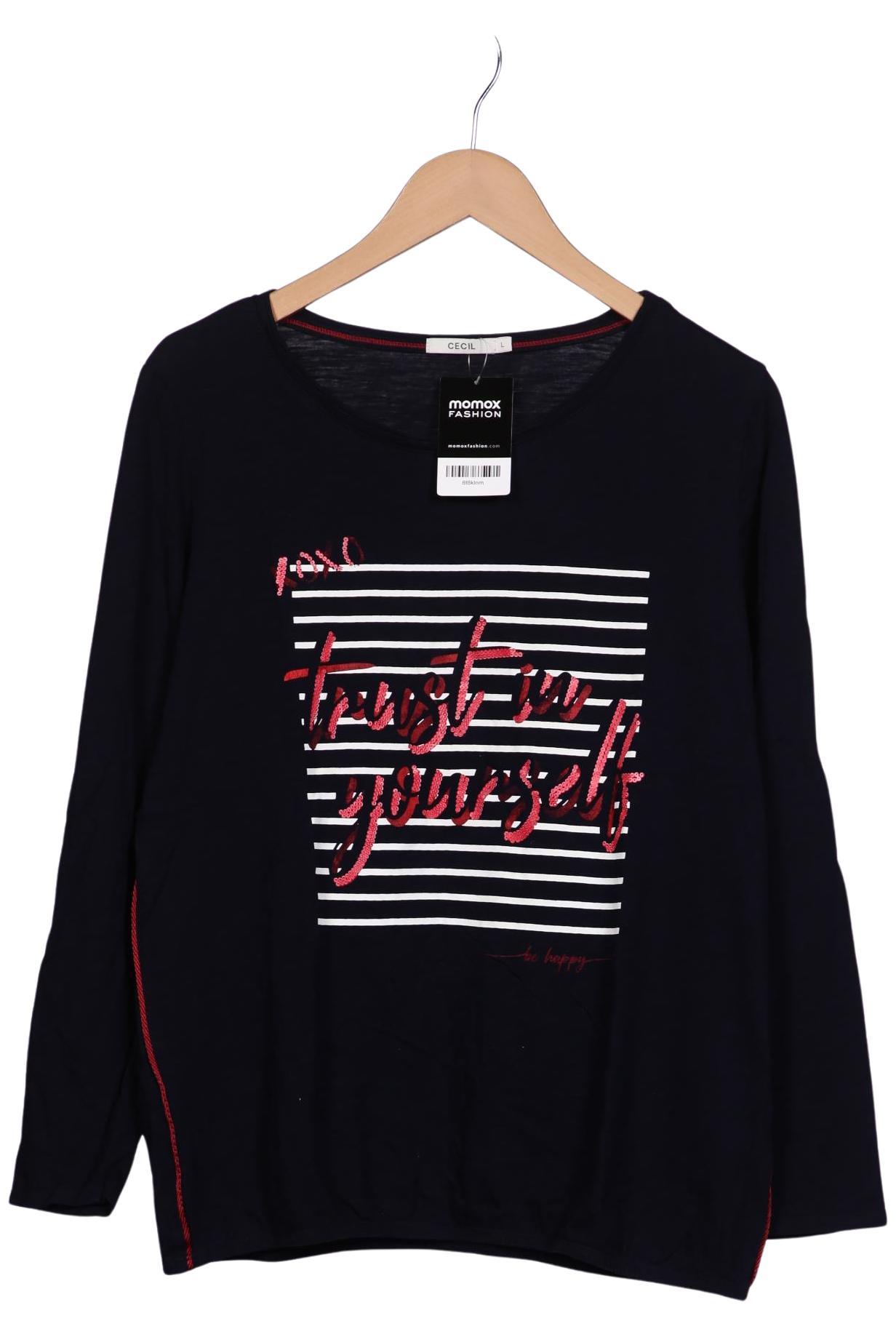 

Cecil Damen Langarmshirt, marineblau, Gr. 42