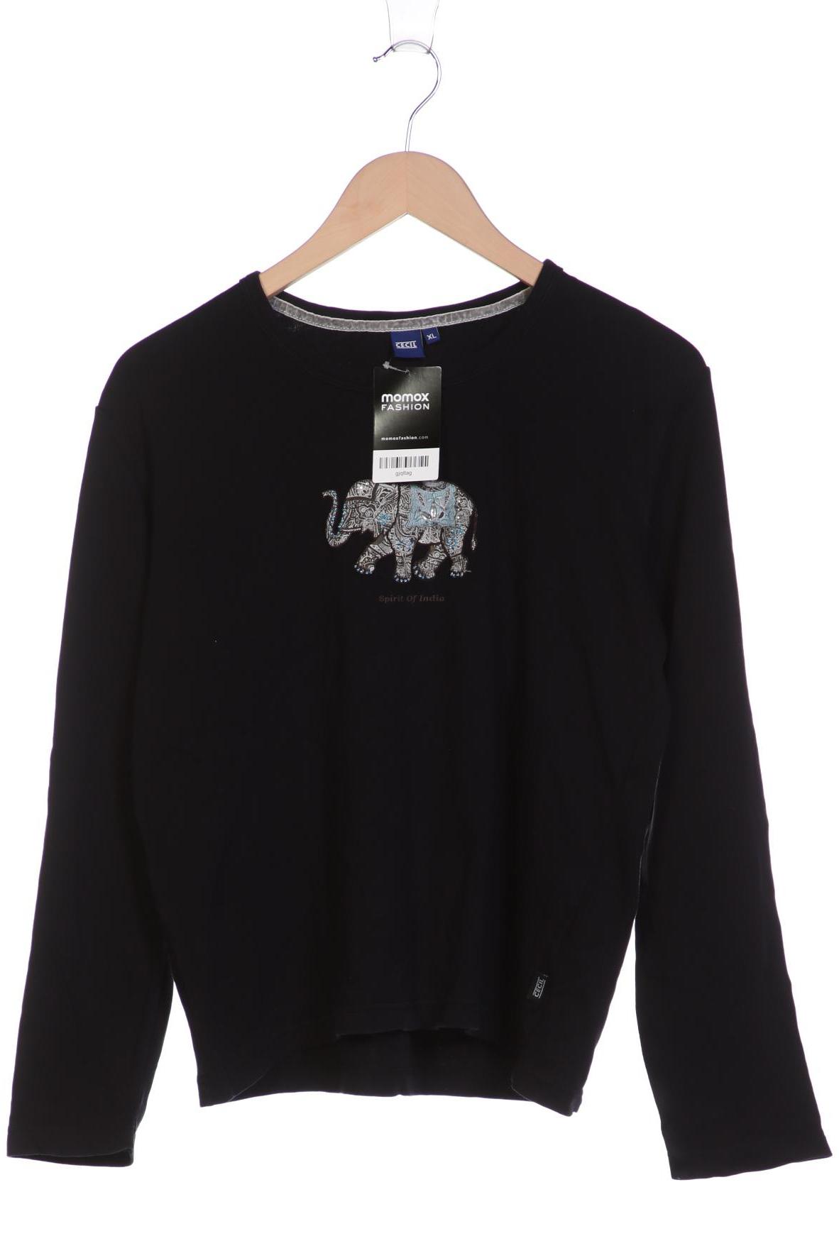 

CECIL Damen Langarmshirt, schwarz