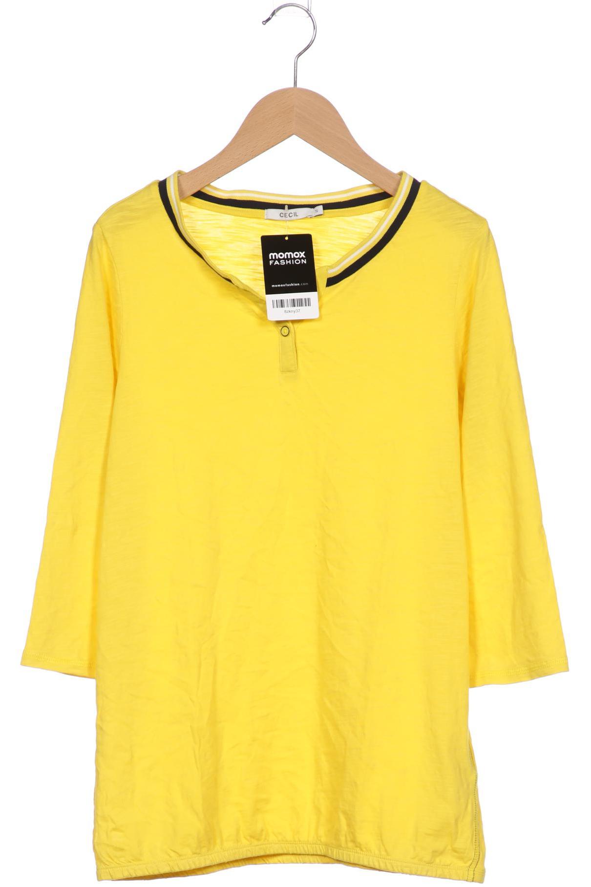 

Cecil Damen Langarmshirt, gelb, Gr. 36