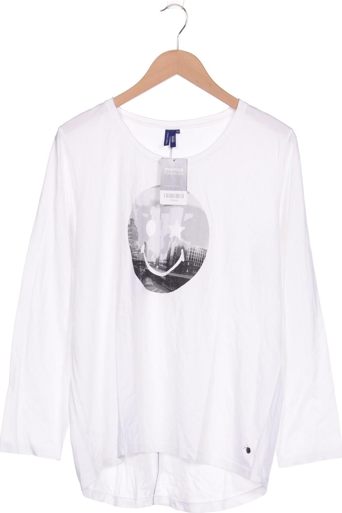 

Cecil Damen Langarmshirt, weiß, Gr. 46