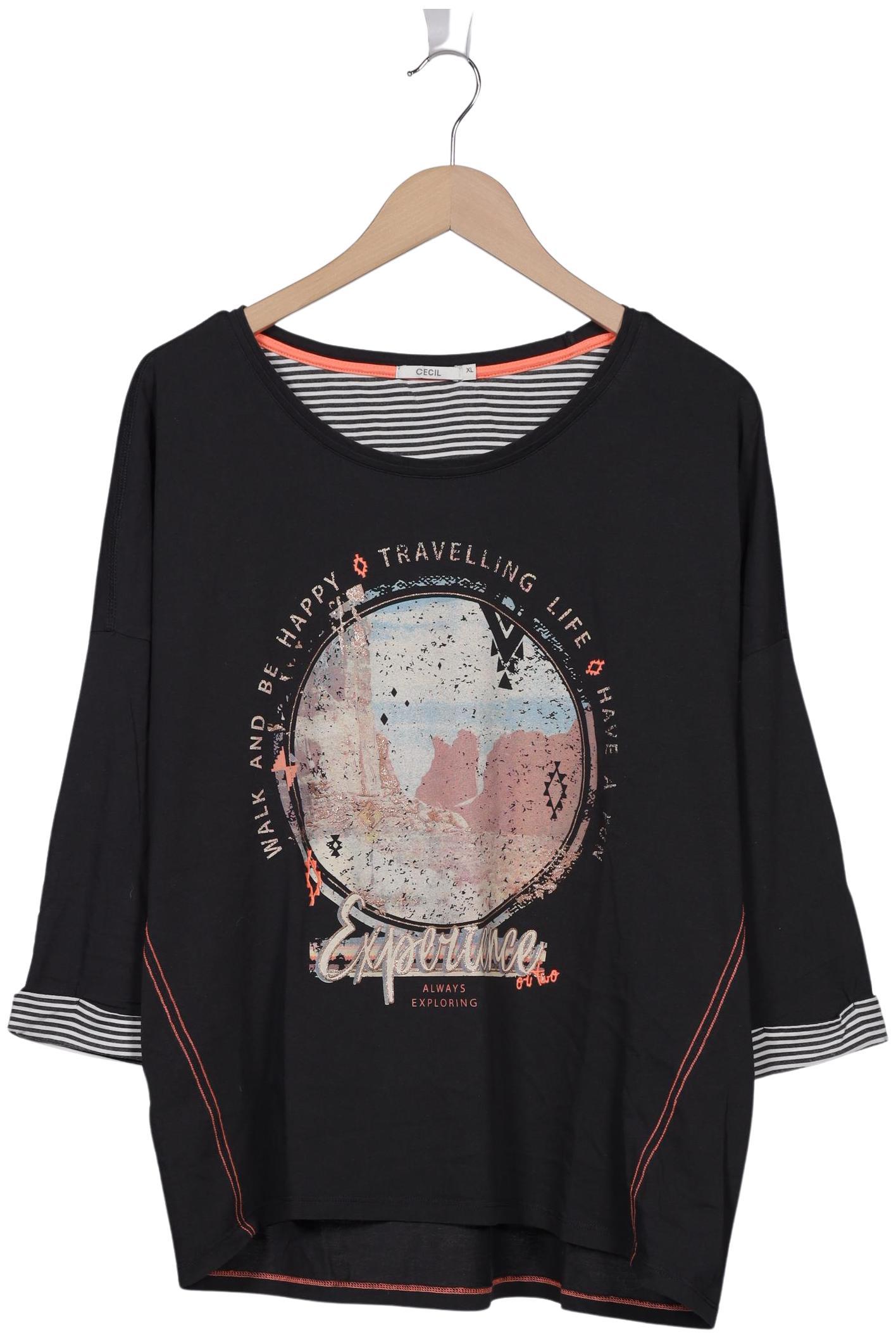 

Cecil Damen Langarmshirt, schwarz, Gr. 44