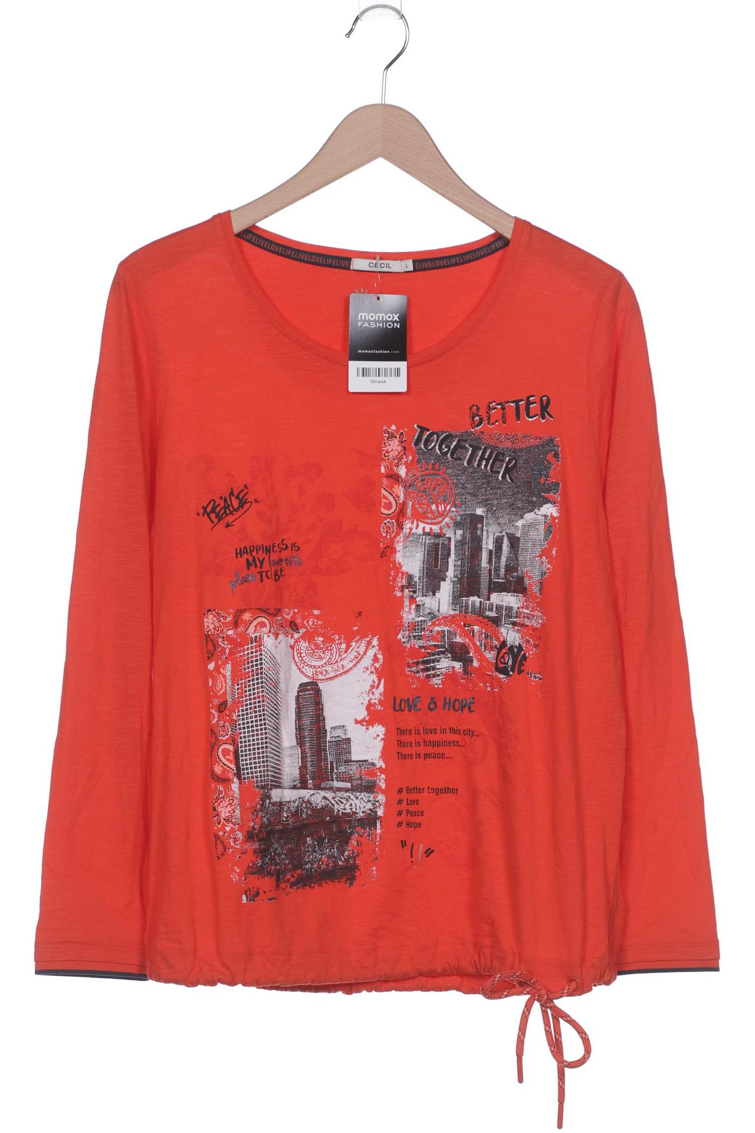 

Cecil Damen Langarmshirt, orange, Gr. 42