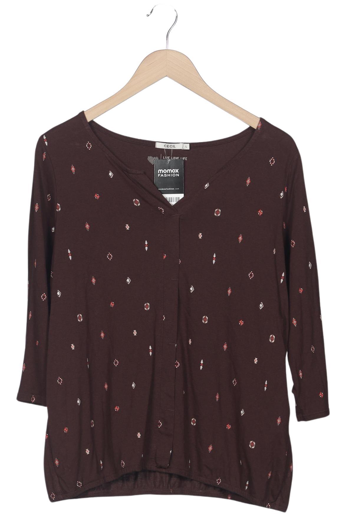 

Cecil Damen Langarmshirt, braun, Gr. 42