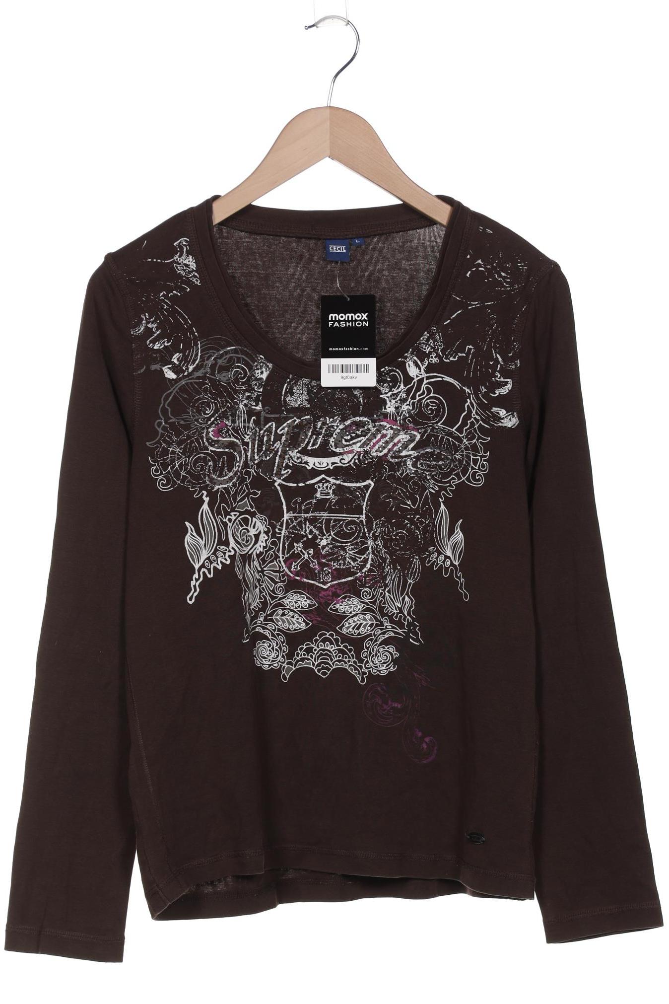 

Cecil Damen Langarmshirt, braun, Gr. 42