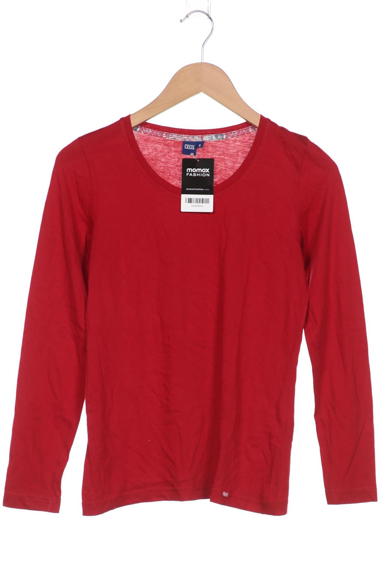 

Cecil Damen Langarmshirt, rot, Gr. 36