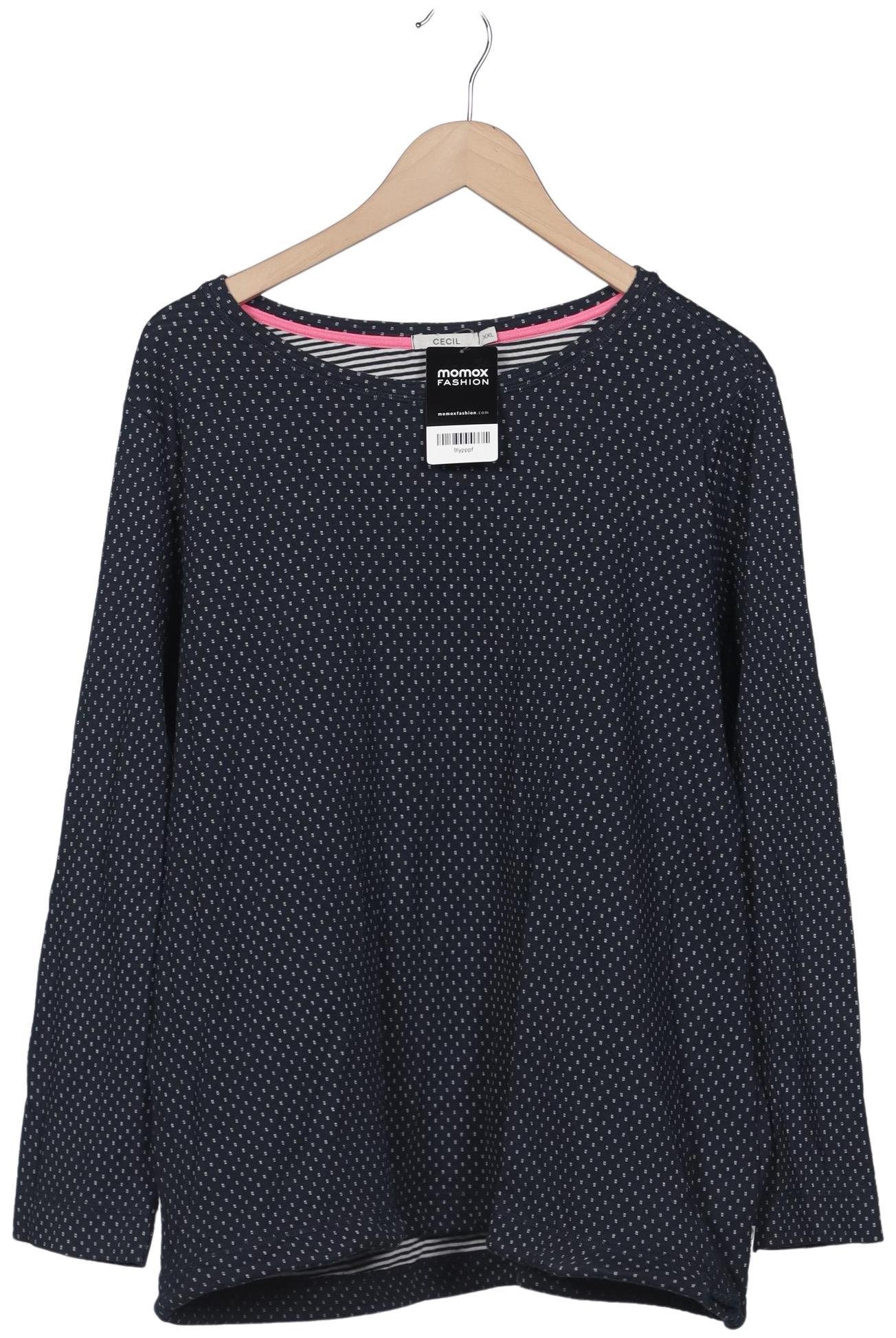 

Cecil Damen Langarmshirt, marineblau, Gr. 46