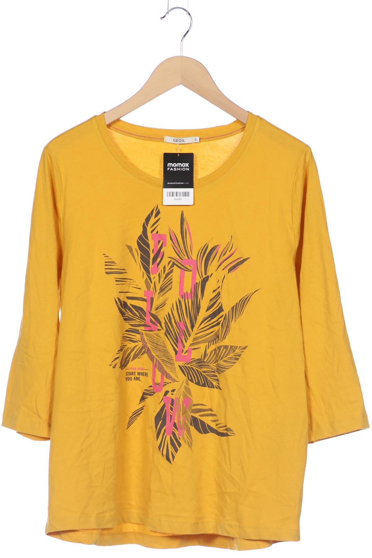 

Cecil Damen Langarmshirt, gelb, Gr. 44